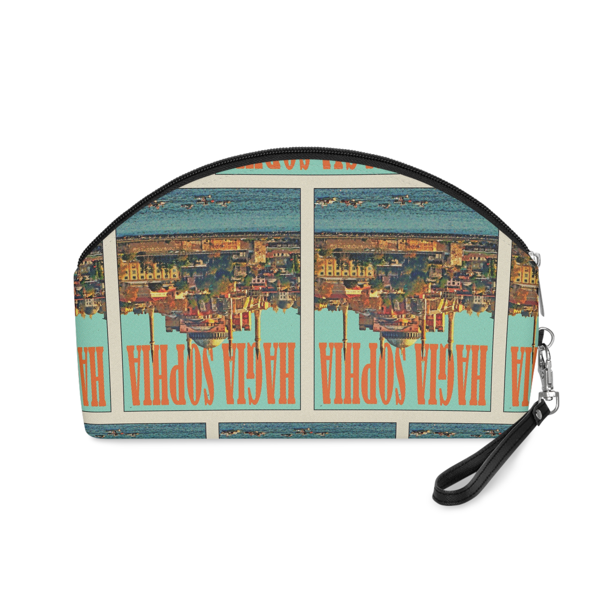 Hagia Sophia Retro Travel Poster Makeup Bag - Image 2