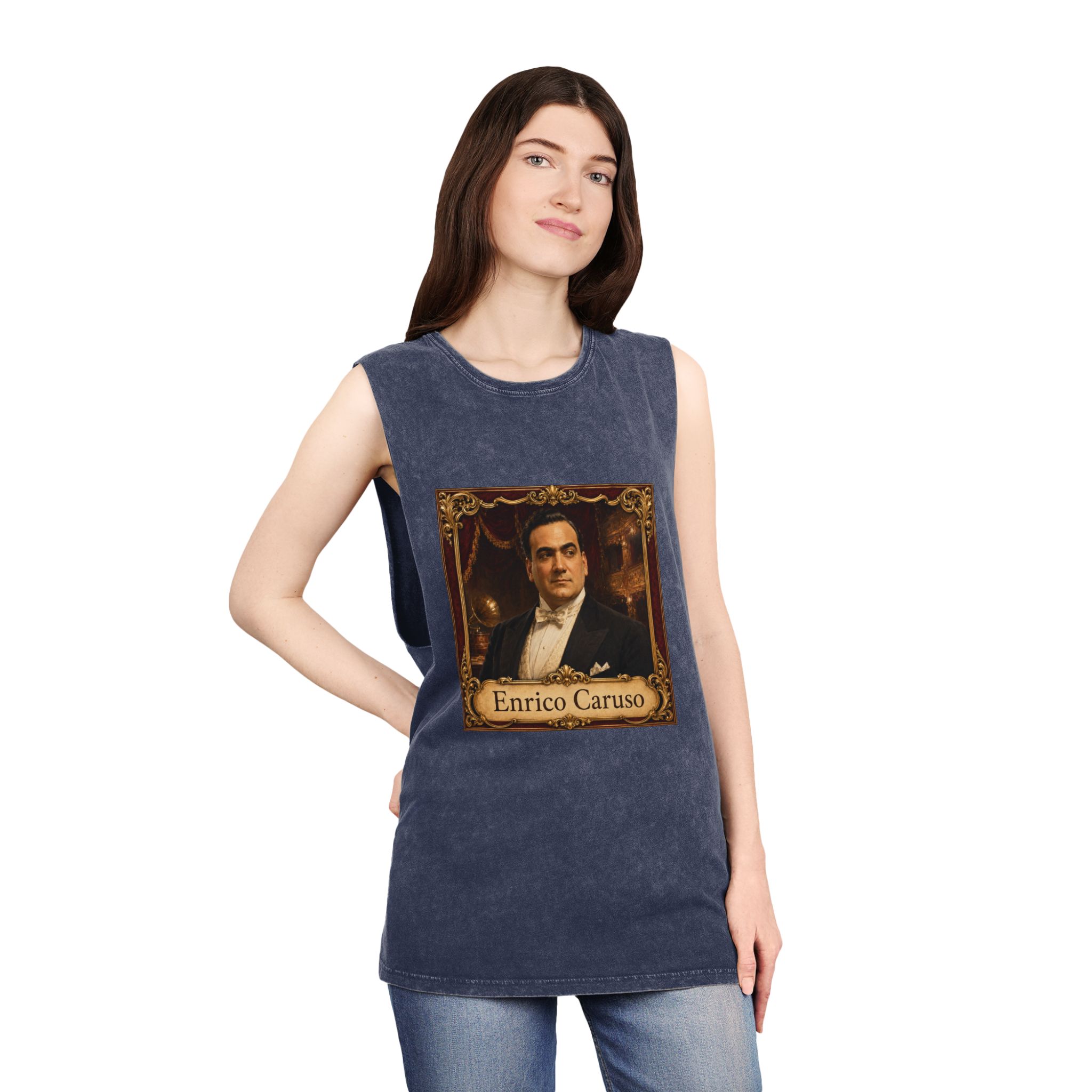Enrico Caruso Unisex Stonewash Tank Top - Image 16