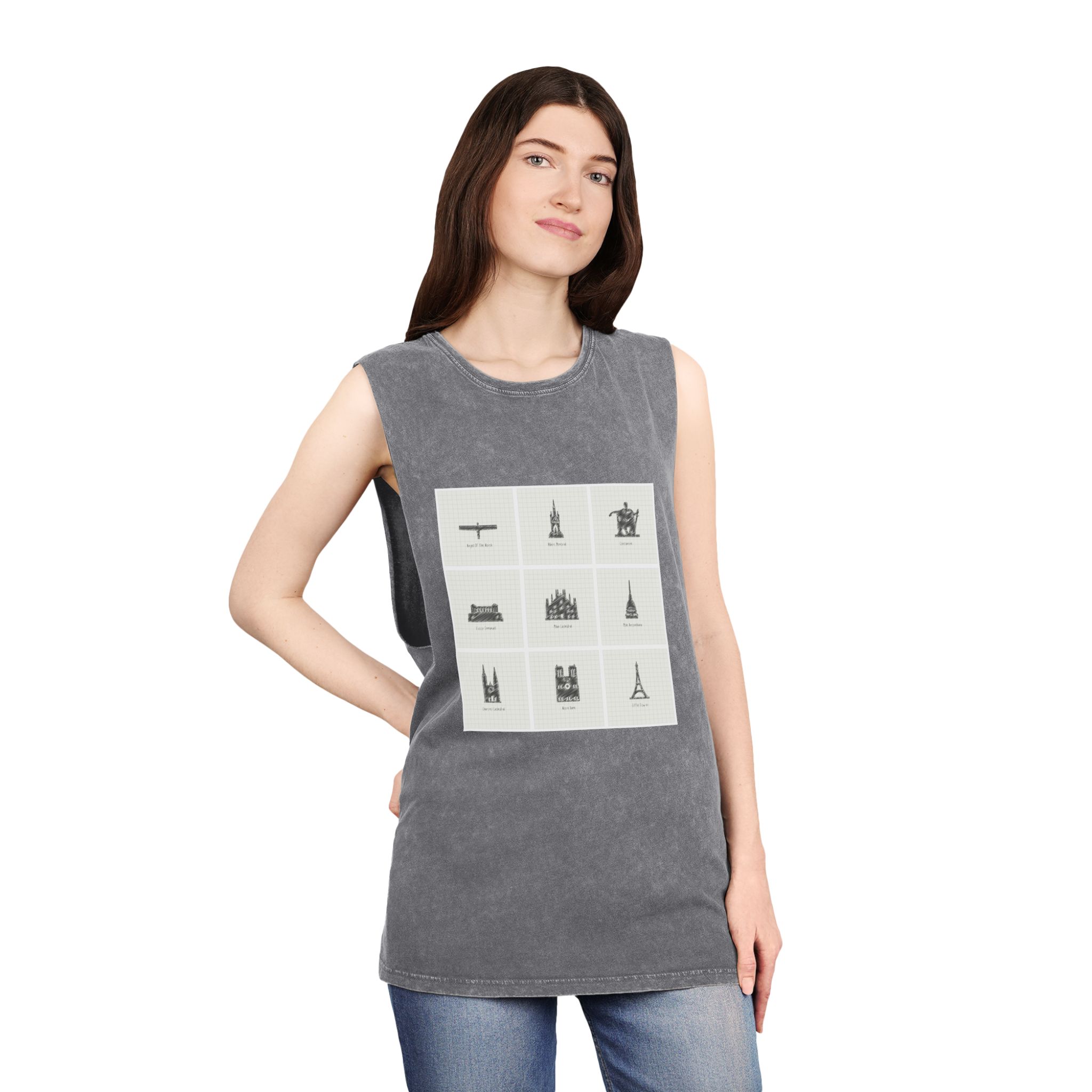 Historical Design A98AD2 Unisex Stonewash Tank Top - Image 12