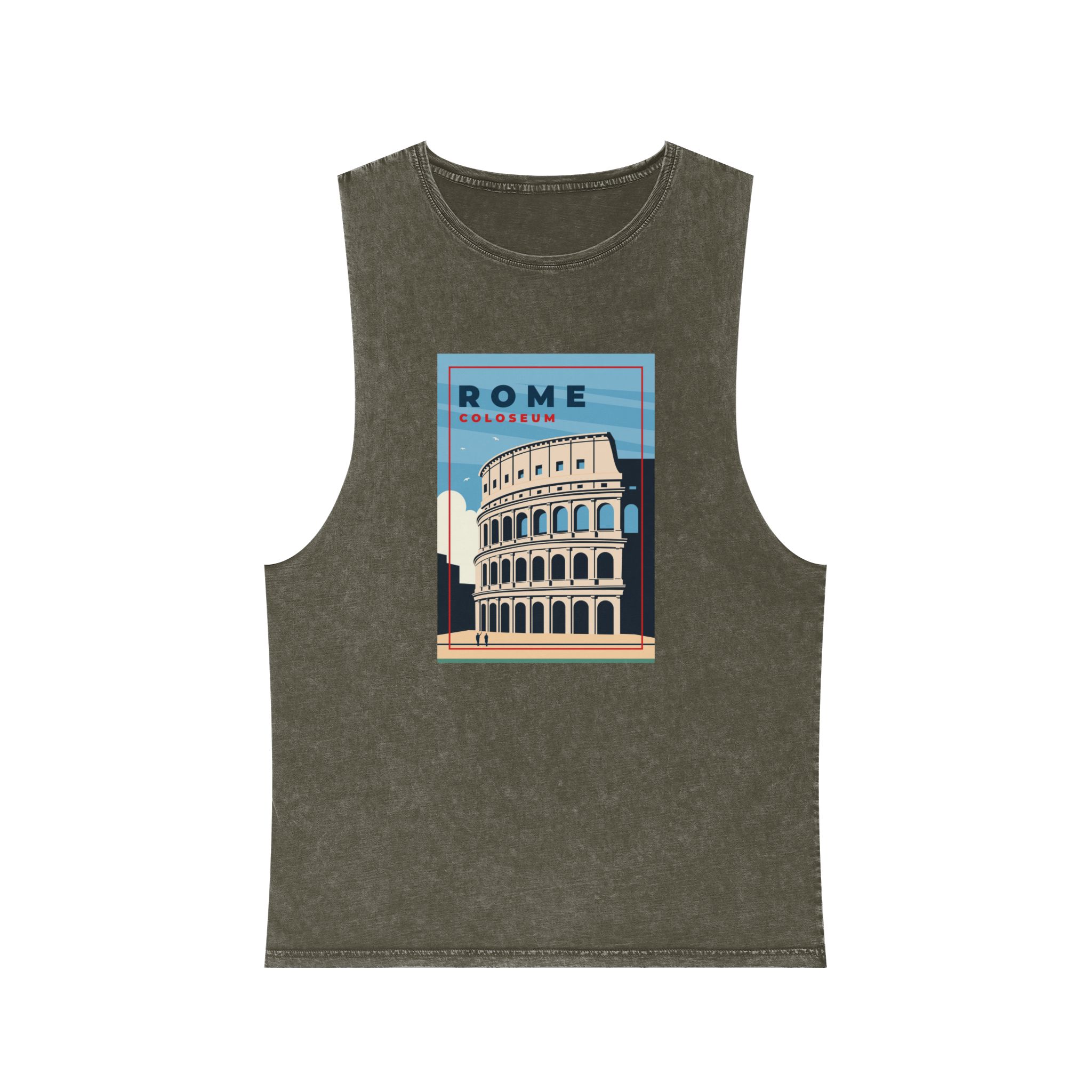 Historical Design E022AB Unisex Stonewash Tank Top - Image 5