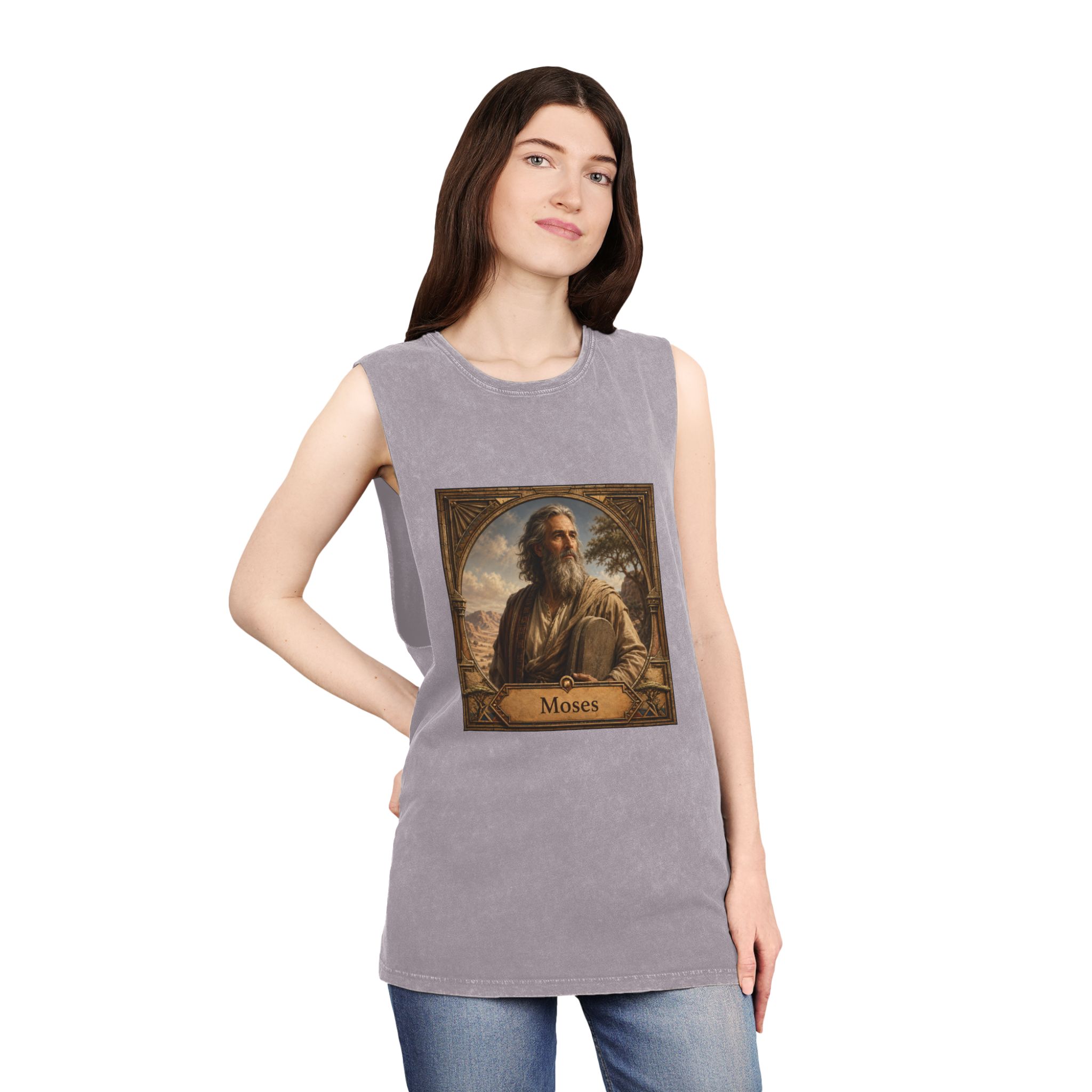 Moses Unisex Stonewash Tank Top - Image 20