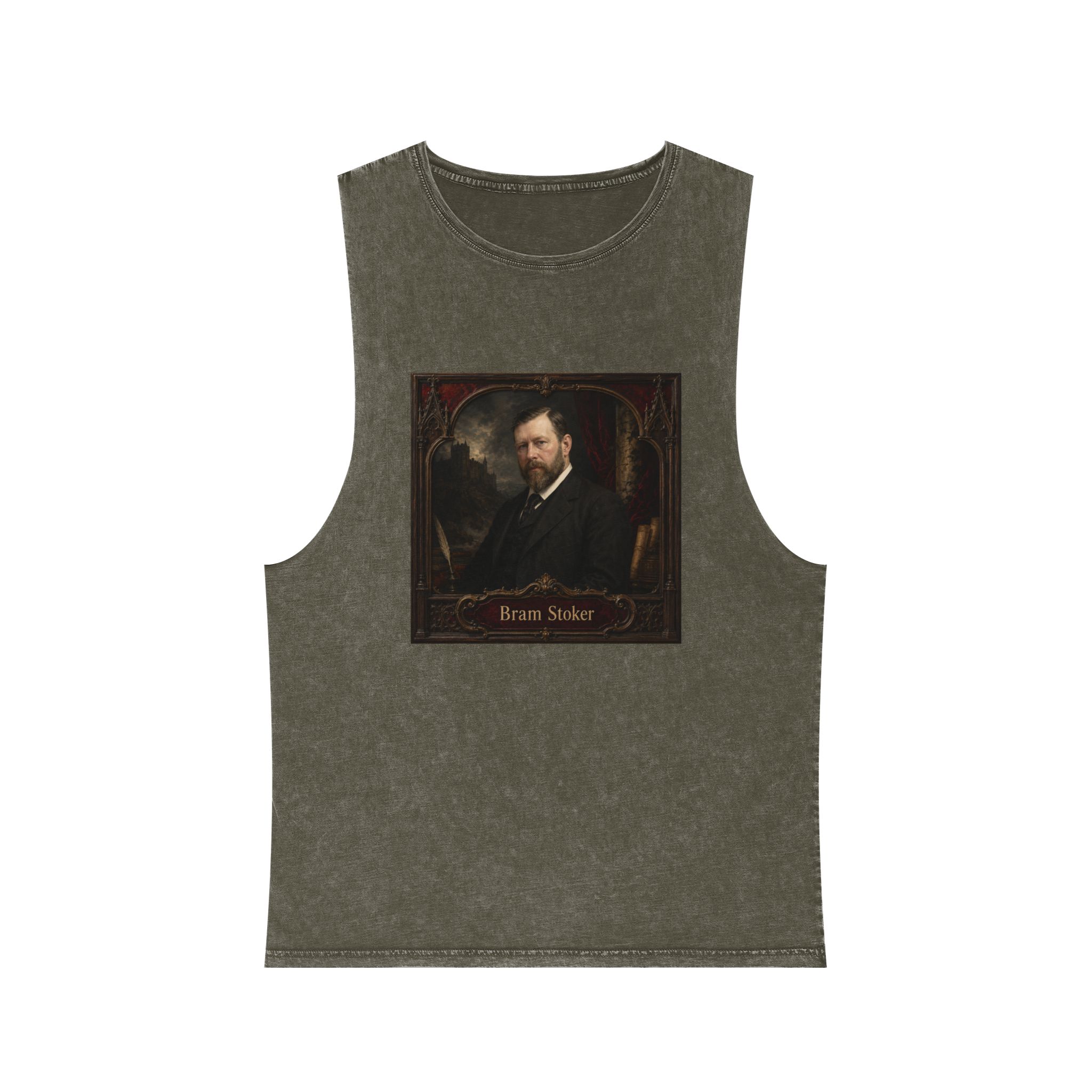 Bram Stoker Unisex Stonewash Tank Top - Image 5