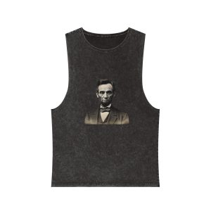 Abraham Lincoln 6 Unisex Stonewash Tank Top