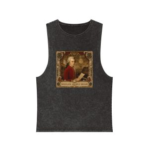 Wolfgang Amadeus Mozart Unisex Stonewash Tank Top