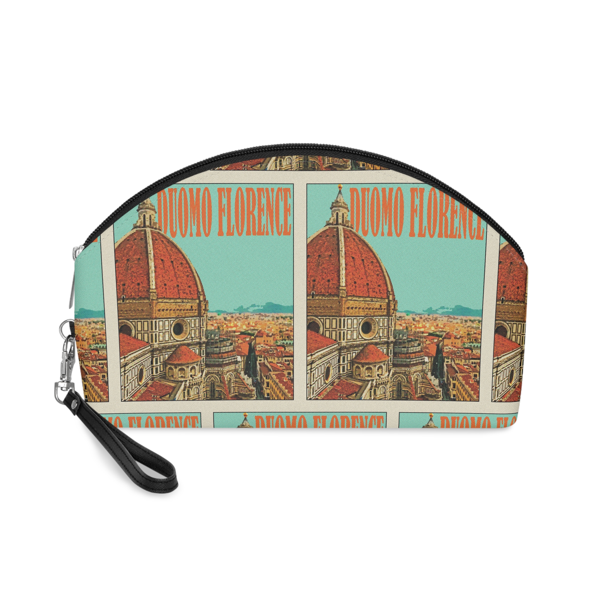Duomo Florence Retro Travel Poster Makeup Bag