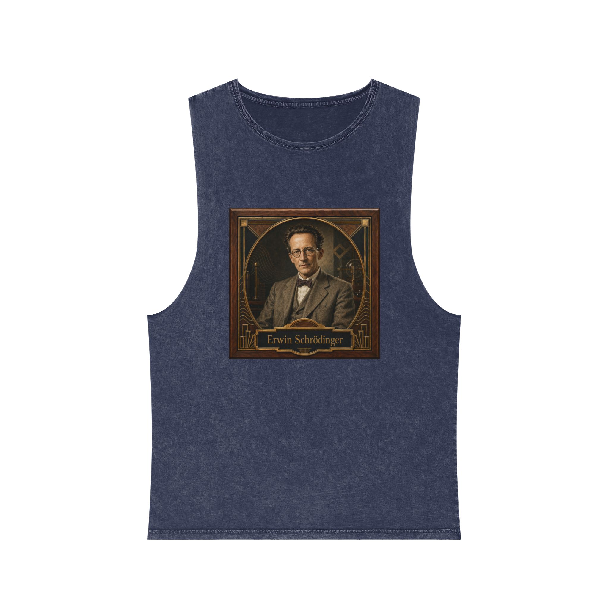 Erwin Schrodinger Unisex Stonewash Tank Top - Image 13