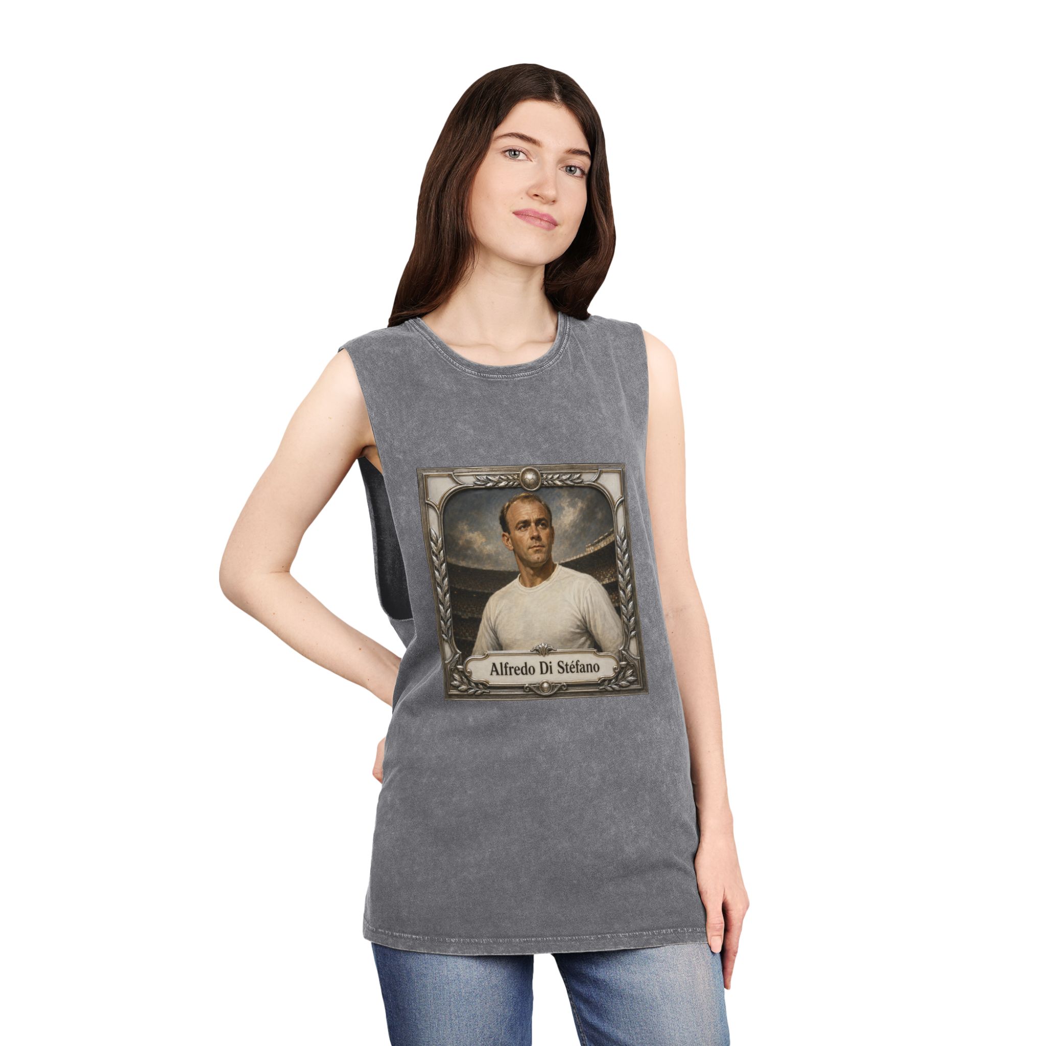 Alfredo Di Stefano Unisex Stonewash Tank Top - Image 12