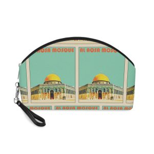 Al Aqsa Mosque Retro Travel Poster Makeup Bag