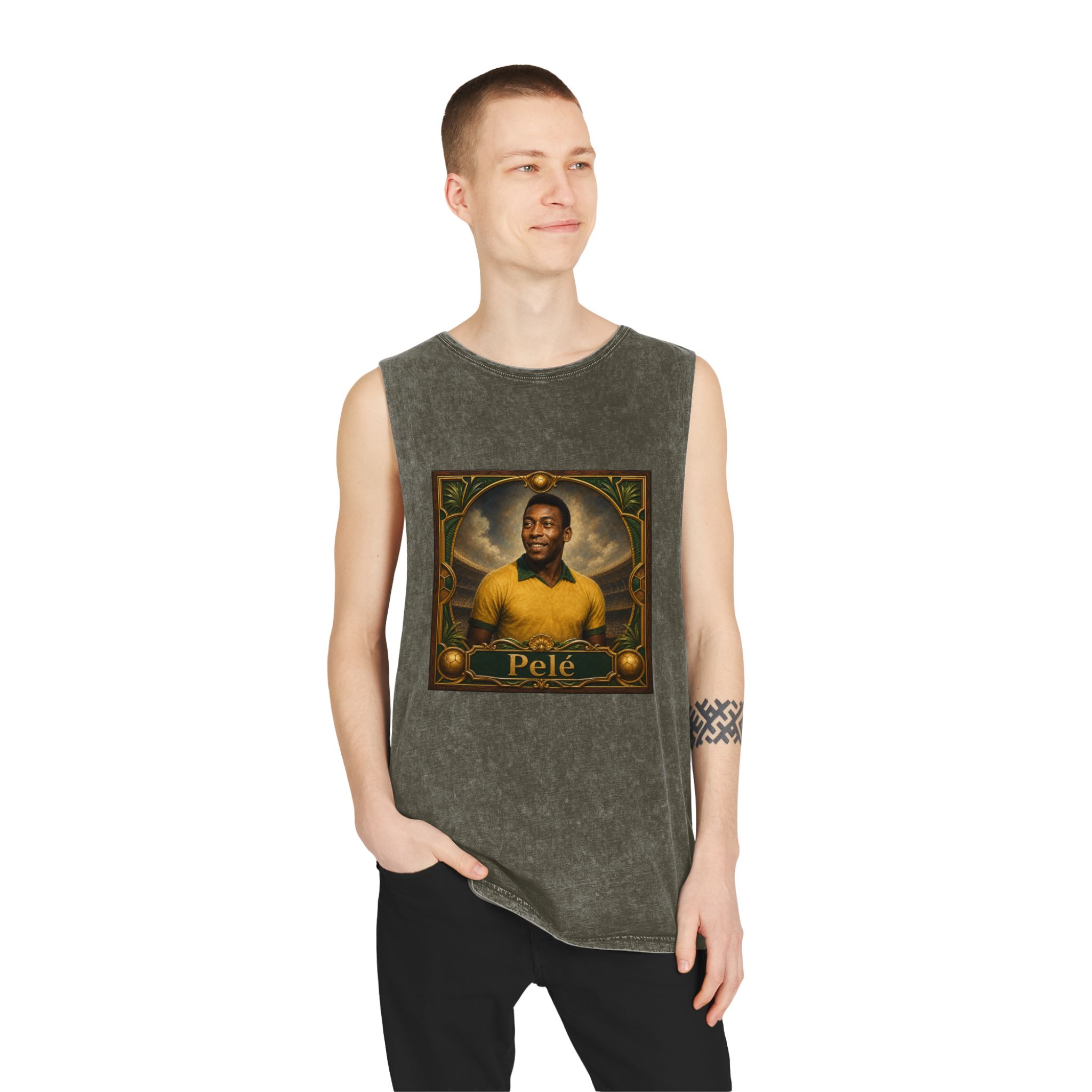 Pele Unisex Stonewash Tank Top - Image 7