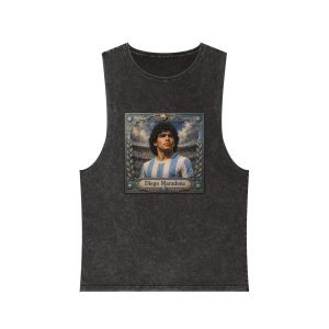 Diego Maradona Unisex Stonewash Tank Top