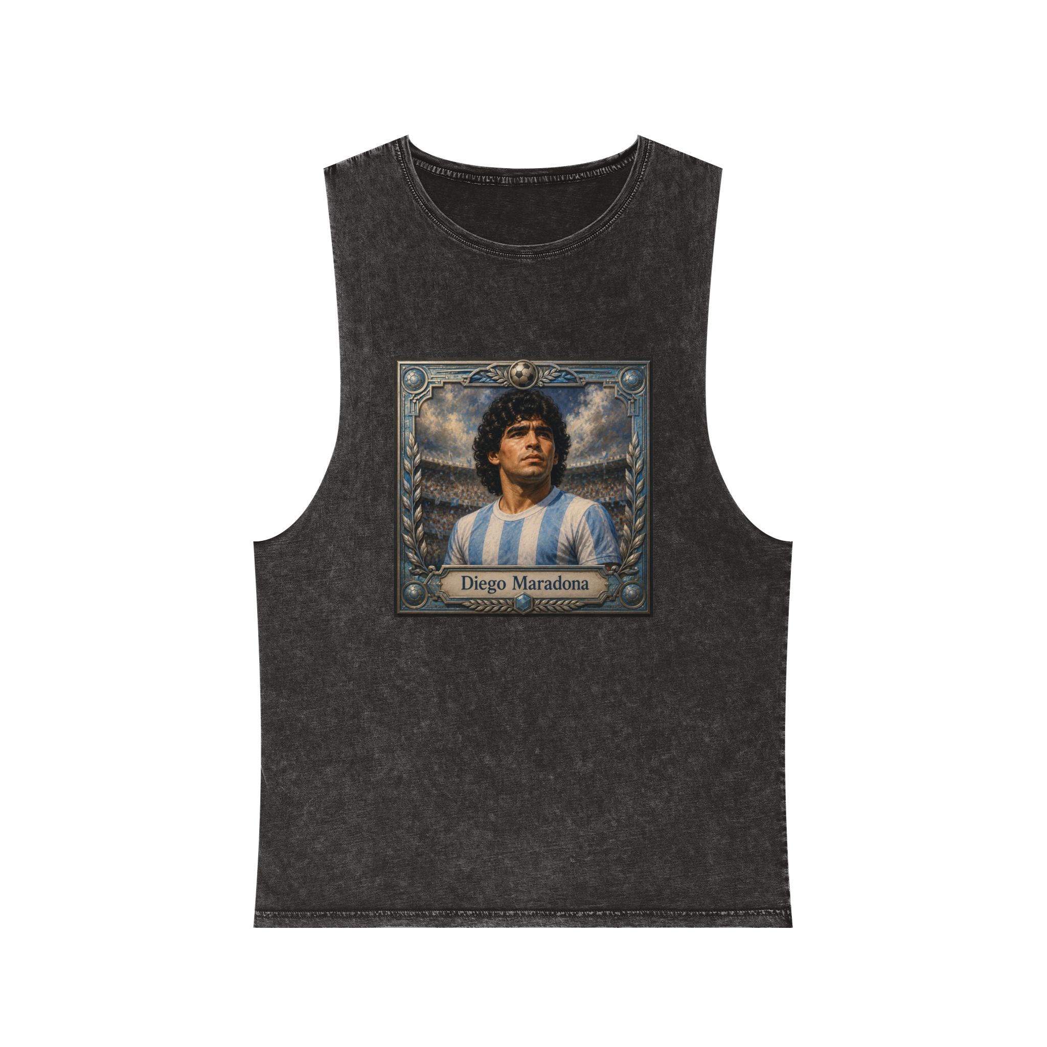 Diego Maradona Unisex Stonewash Tank Top