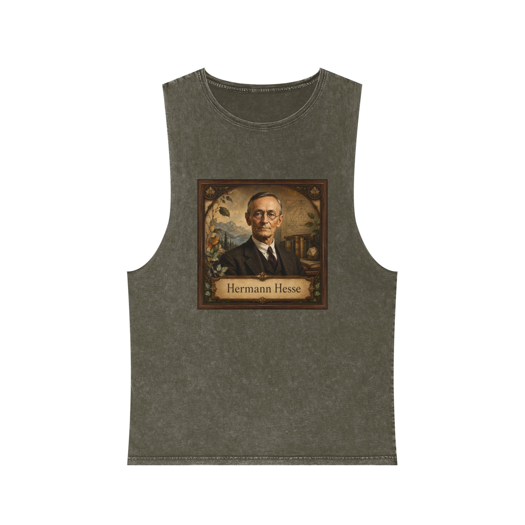 Hermann Hesse Unisex Stonewash Tank Top - Image 5