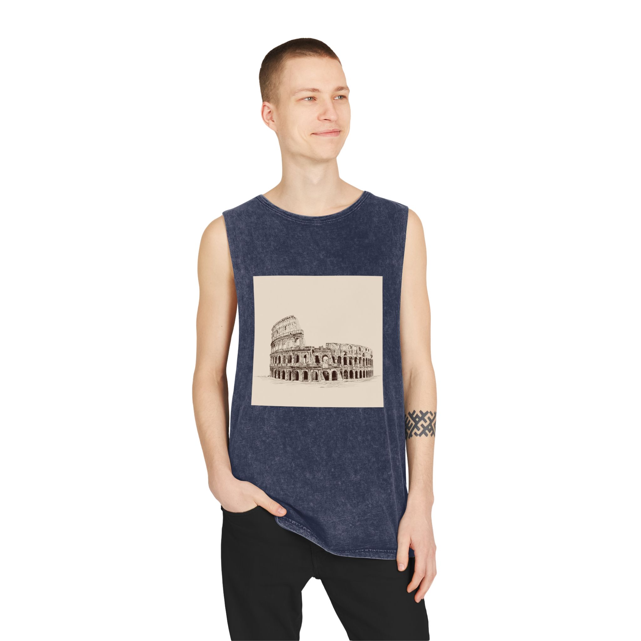Historical Design BBE048 Unisex Stonewash Tank Top - Image 15