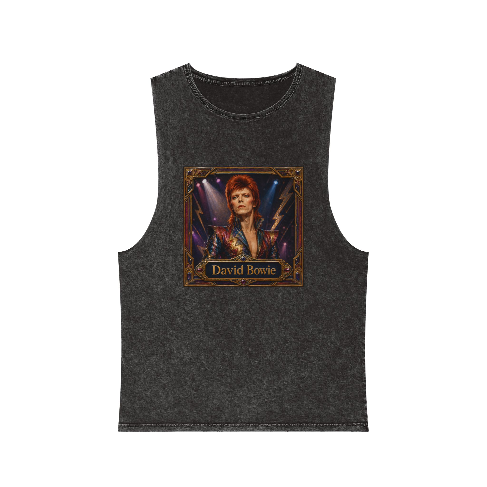 David Bowie Unisex Stonewash Tank Top