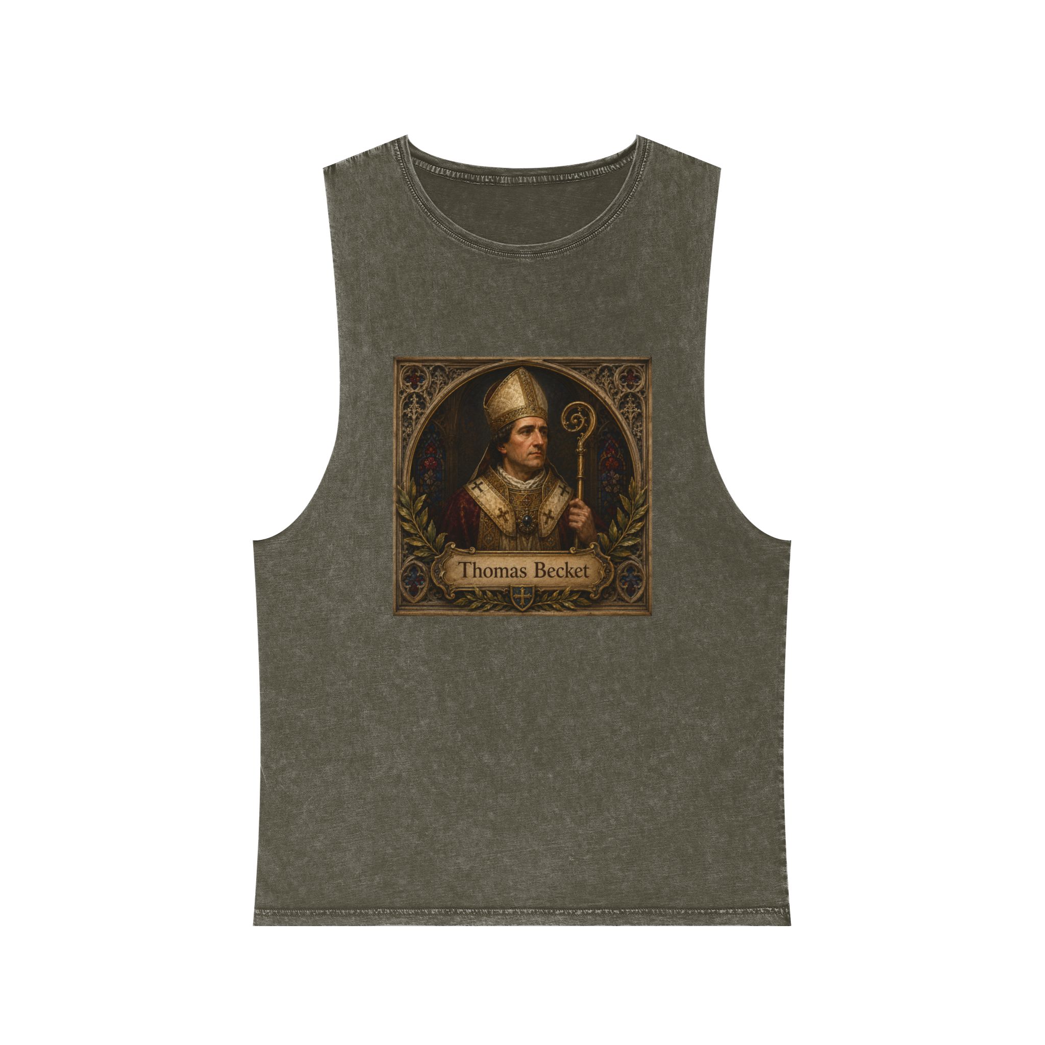 Thomas Becket Unisex Stonewash Tank Top - Image 5