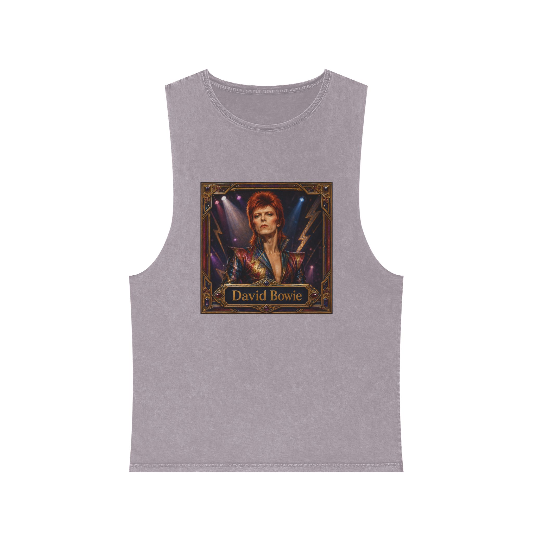 David Bowie Unisex Stonewash Tank Top - Image 17