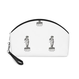 Engraved Logo Dryad Tree Spirit Woman With Roots Branches Symbolizing Forest Goddess Makeup Bag