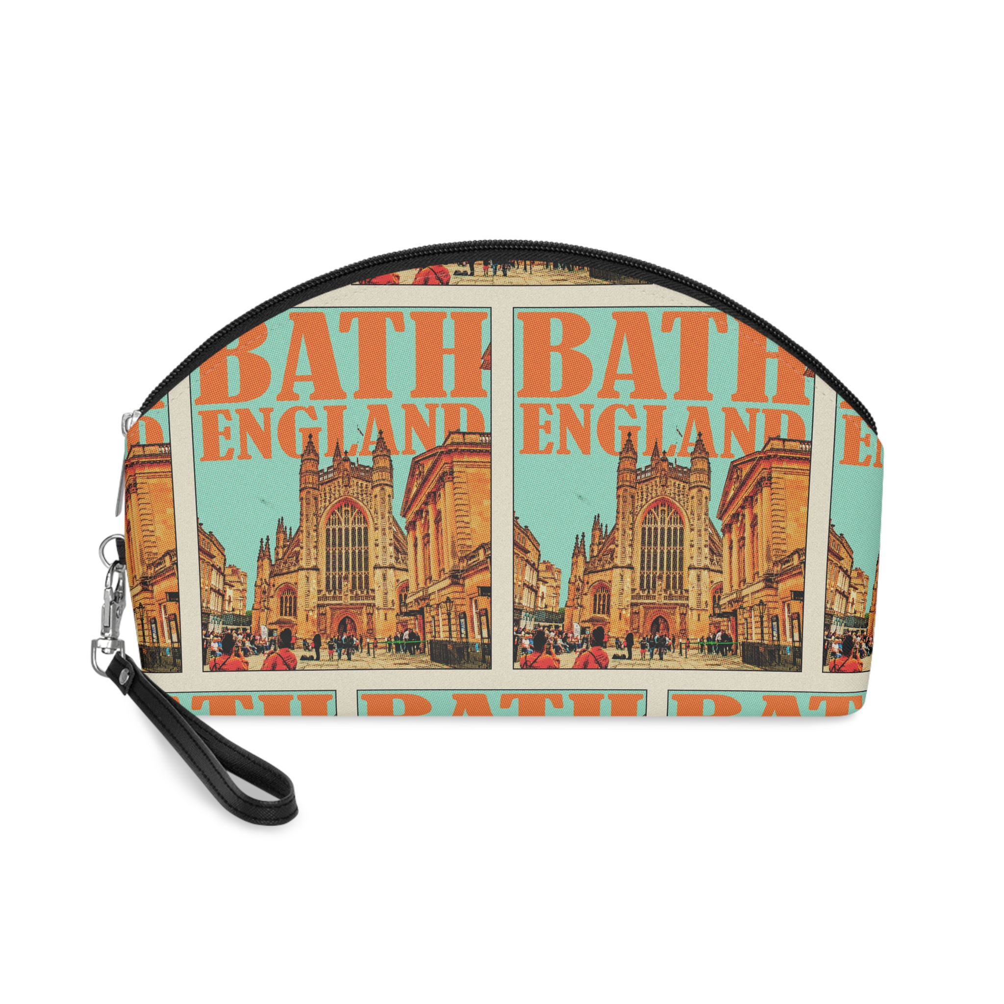 Bath England Retro Travel Poster Makeup Bag
