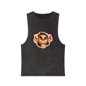 Angry Dali Unisex Stonewash Tank Top