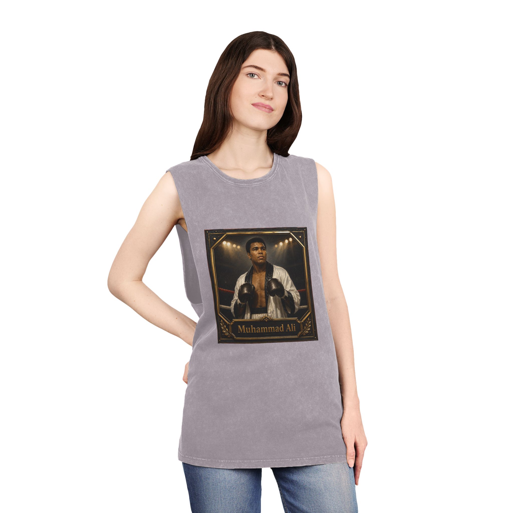 Muhammad Ali Unisex Stonewash Tank Top - Image 20