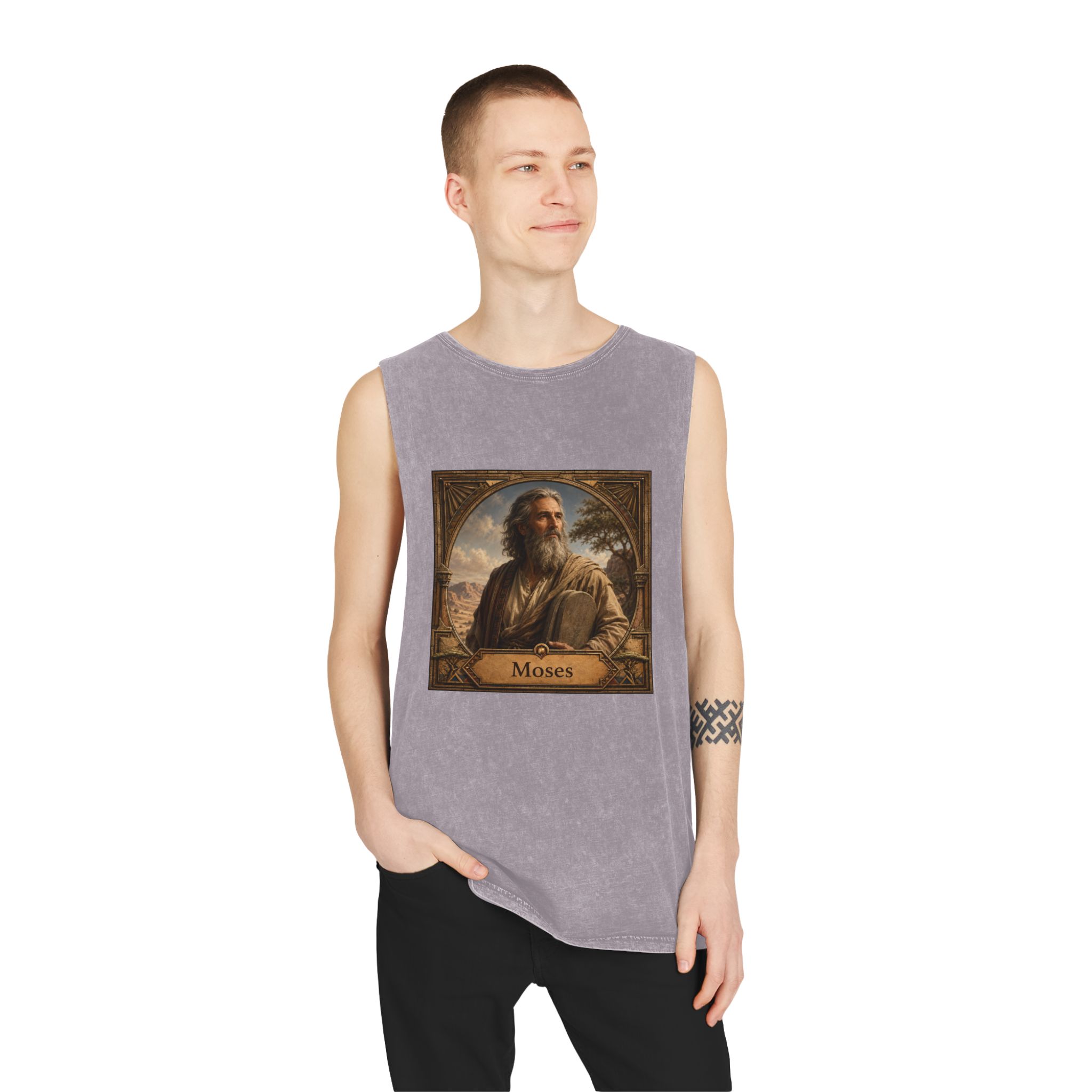 Moses Unisex Stonewash Tank Top - Image 19