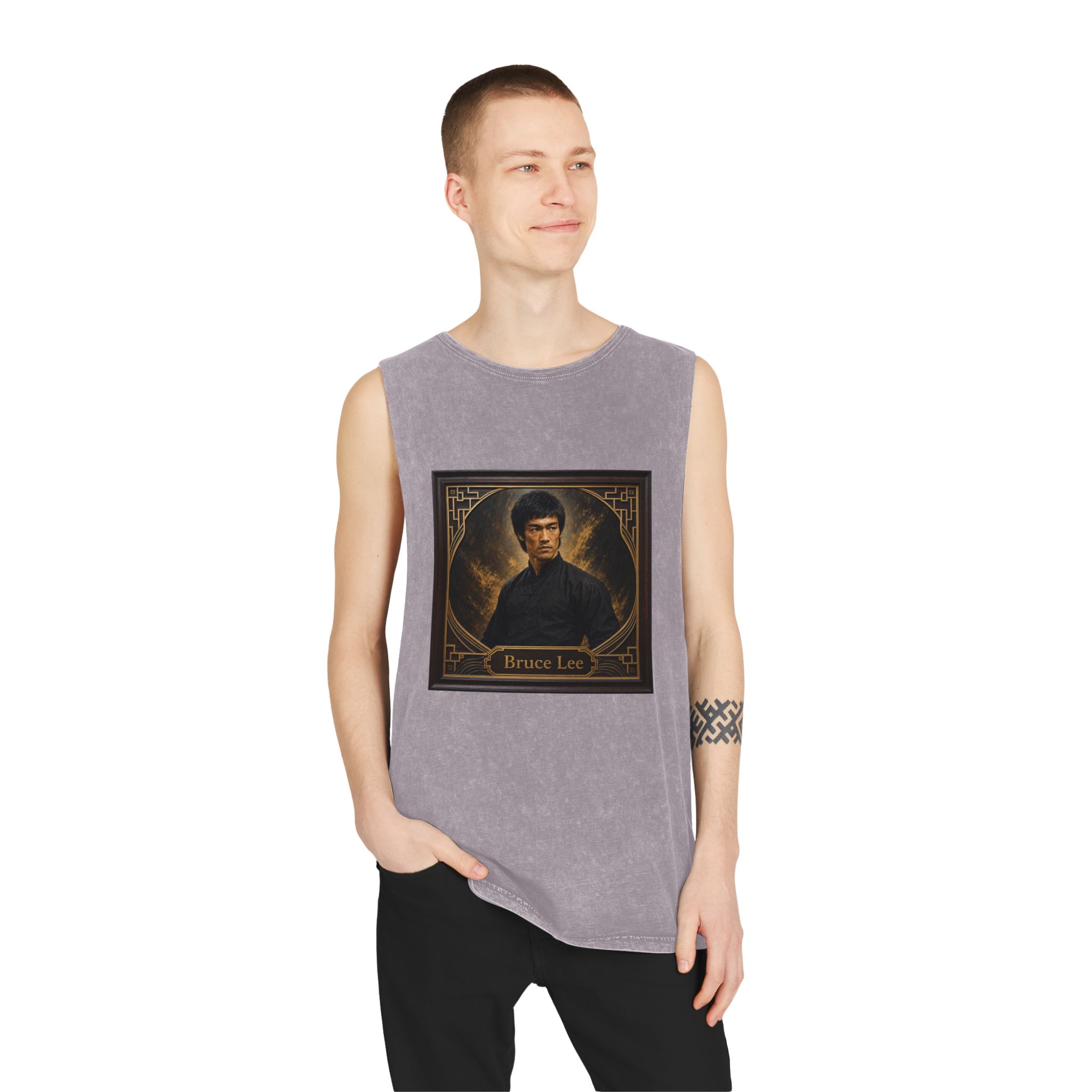 Bruce Lee Unisex Stonewash Tank Top - Image 19