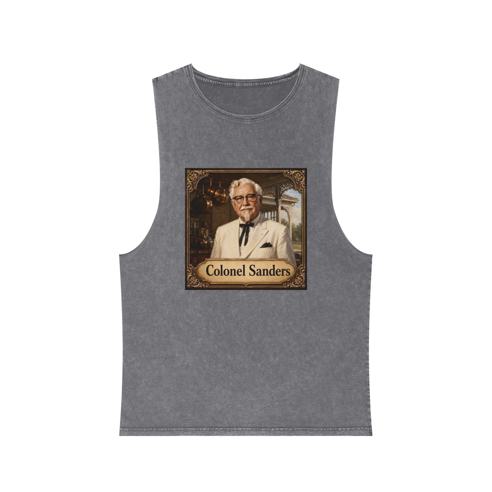 Colonel Sanders Unisex Stonewash Tank Top - Image 9