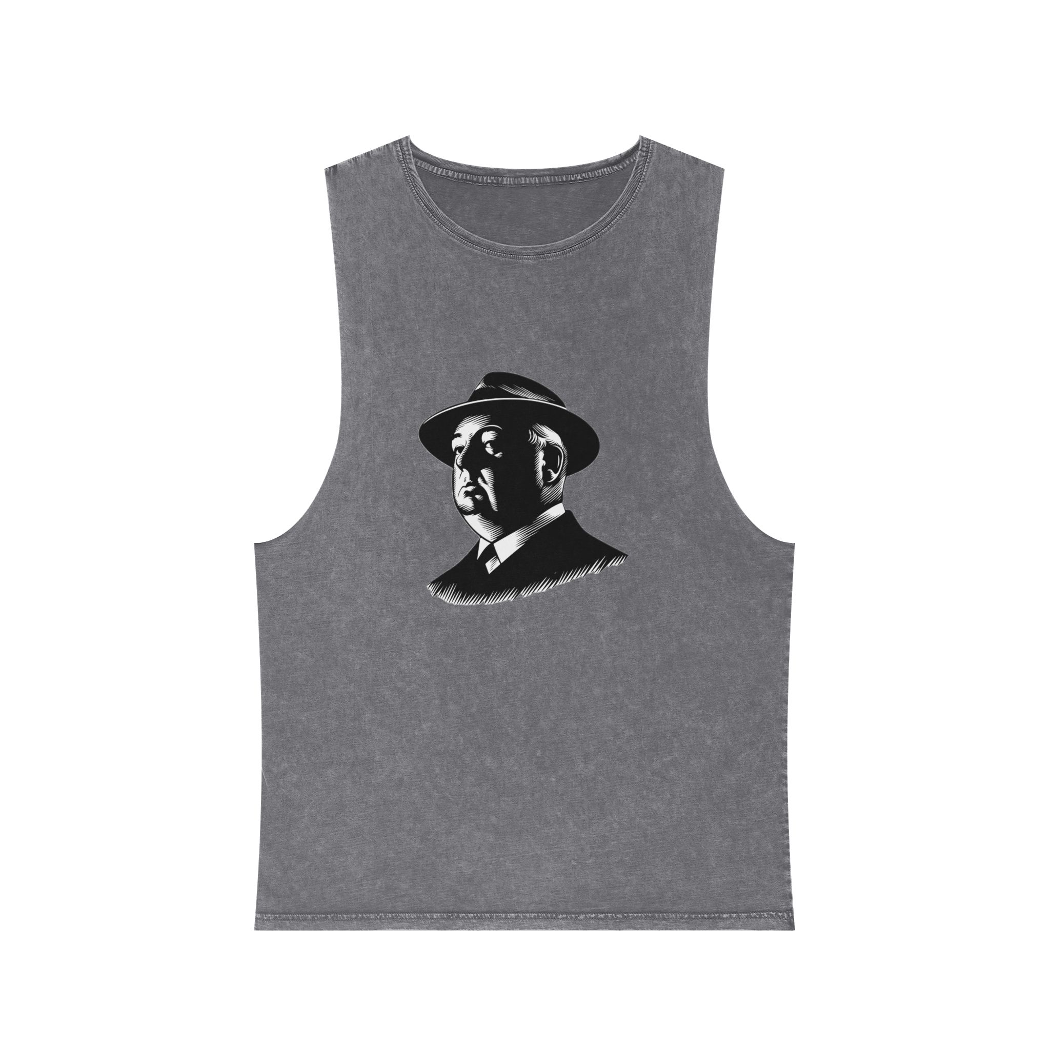 Fondo de “alfred Hitchcock Unisex Stonewash Tank Top - Image 9
