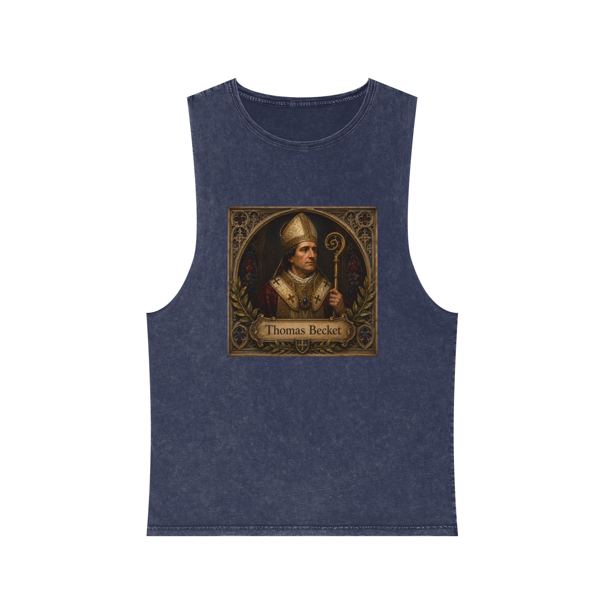 Thomas Becket Unisex Stonewash Tank Top - Image 13