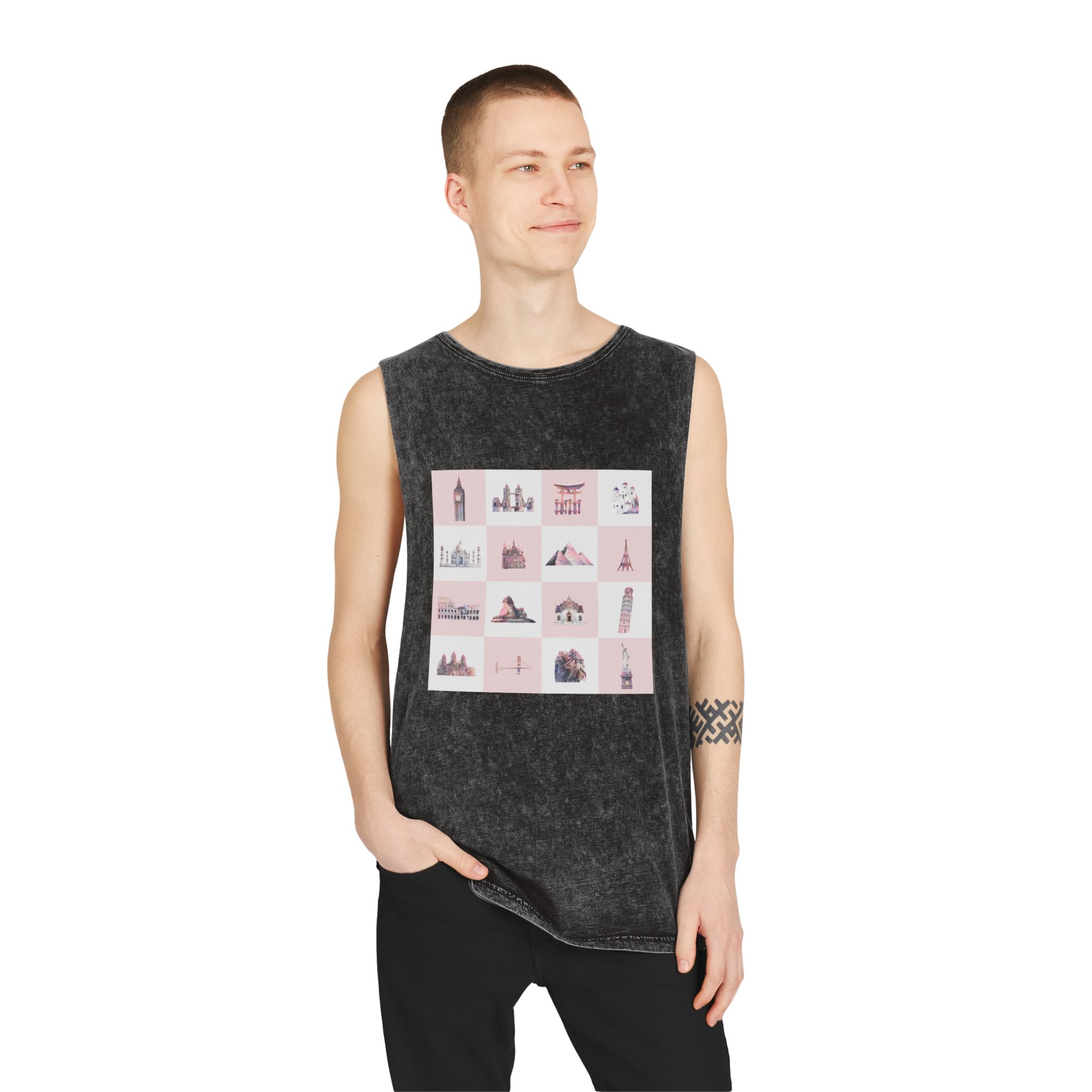 Historical Design A1684C Unisex Stonewash Tank Top - Image 3