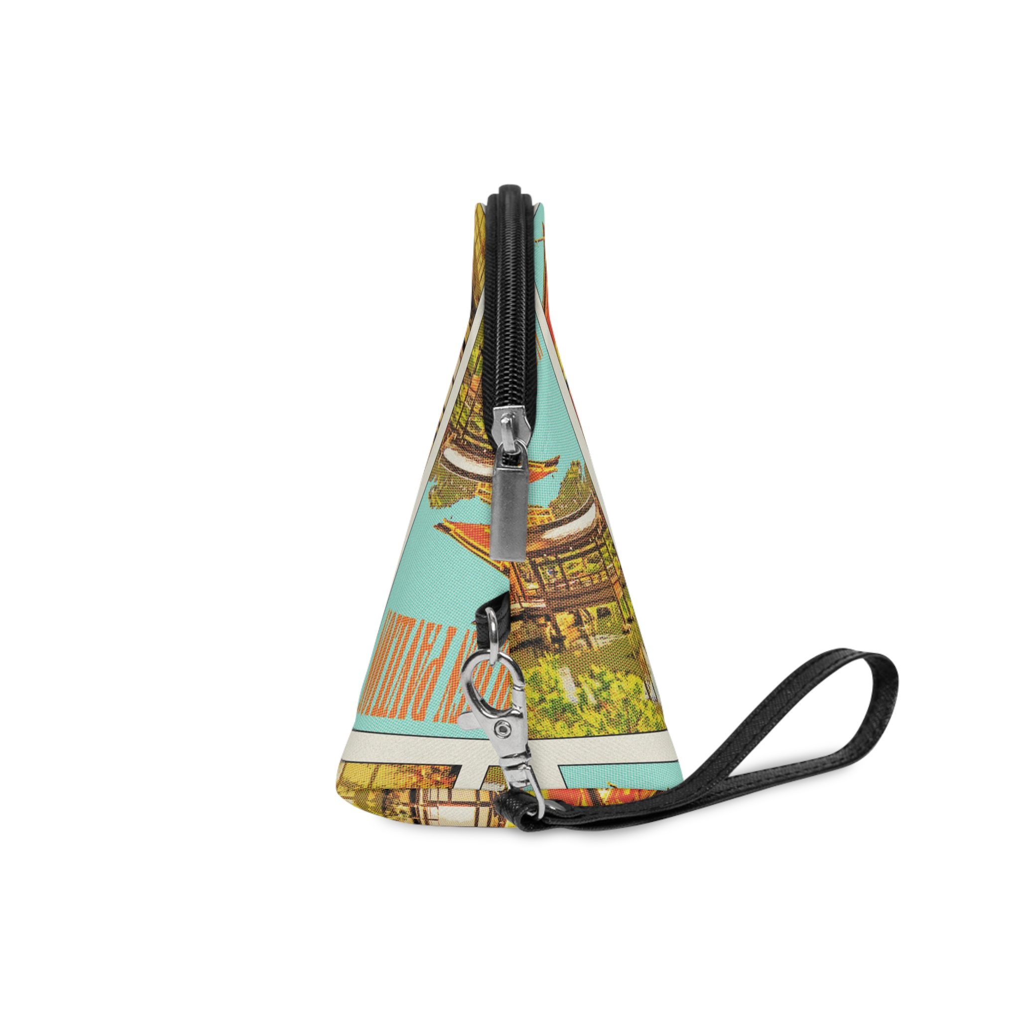 Golden Pavilion Retro Travel Poster Makeup Bag - Image 3