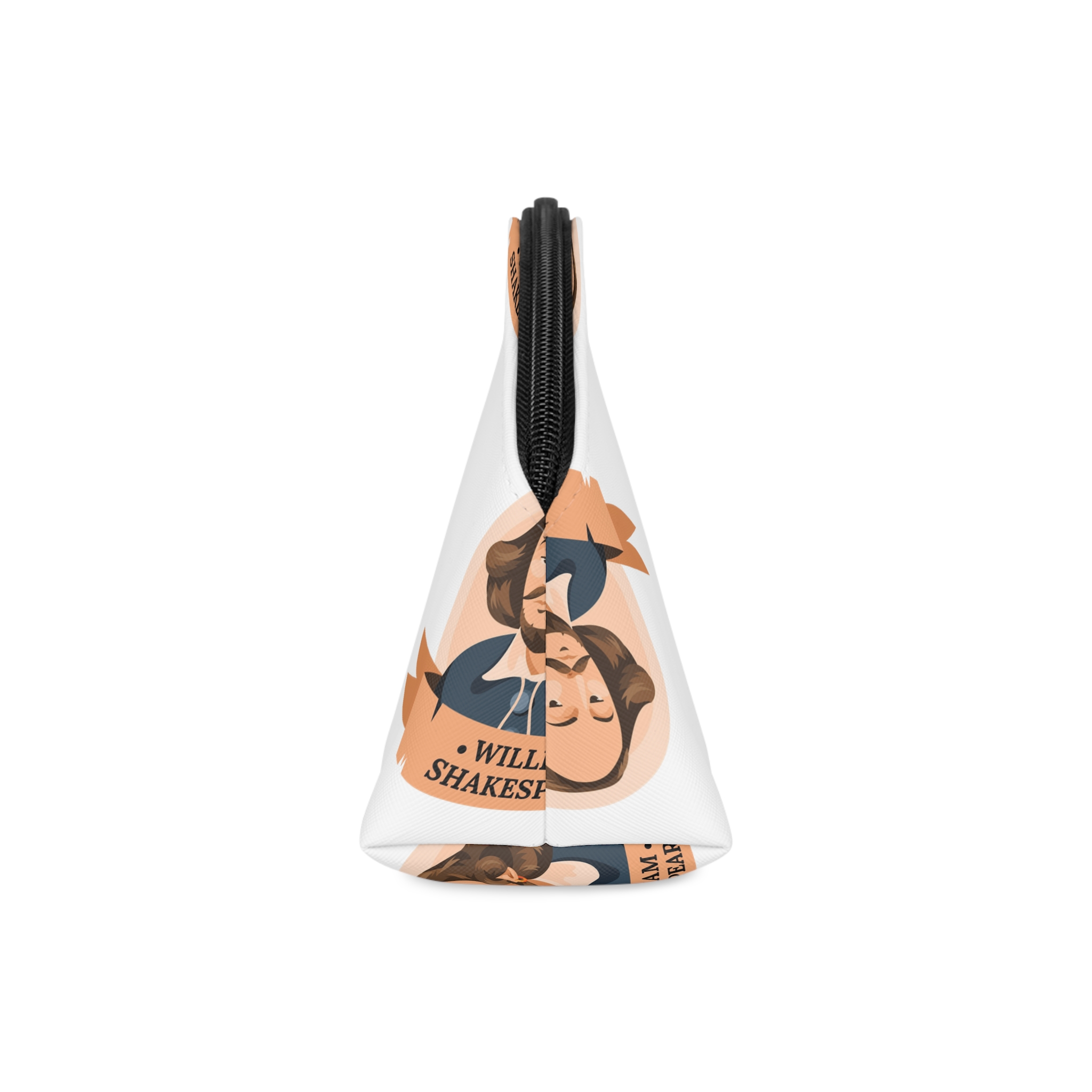 Hand Drawn Flat Design Shakespeare Illustration Makeup Bag - Image 4