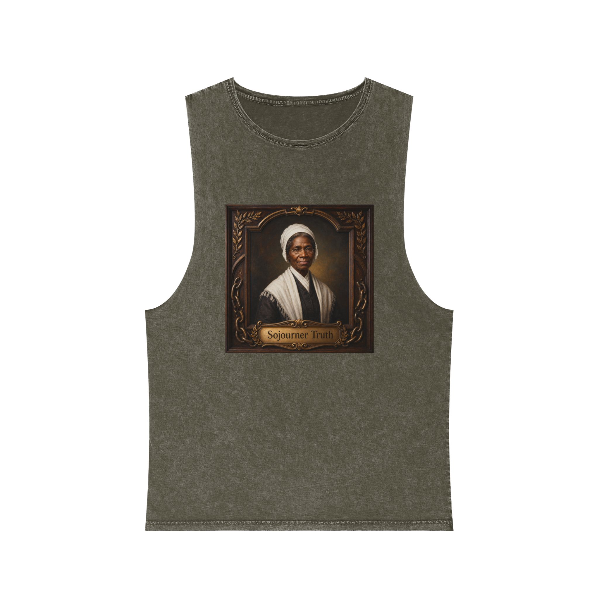 Sojourner Truth Unisex Stonewash Tank Top - Image 5