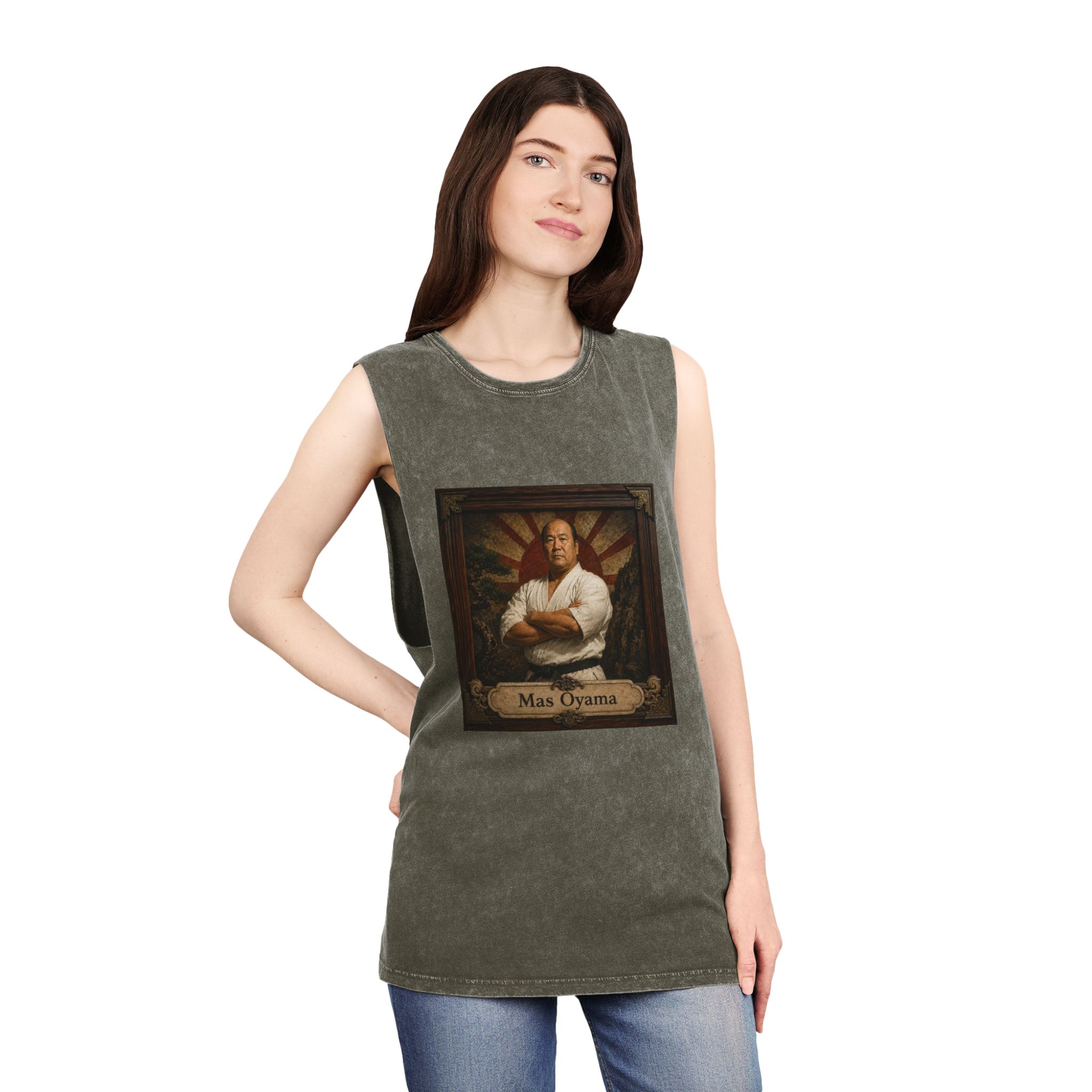 Mas Oyama Unisex Stonewash Tank Top - Image 8