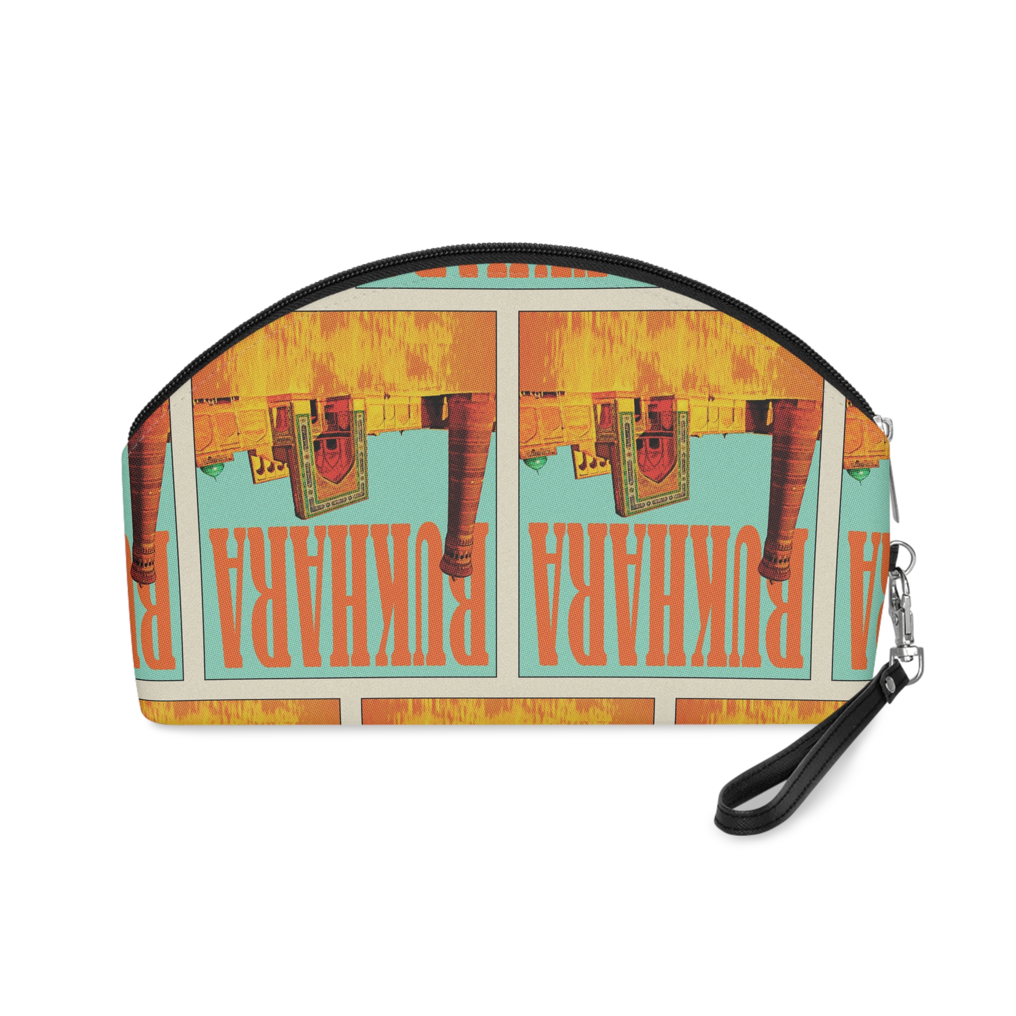 Bukhara Retro Travel Poster Makeup Bag - Image 2