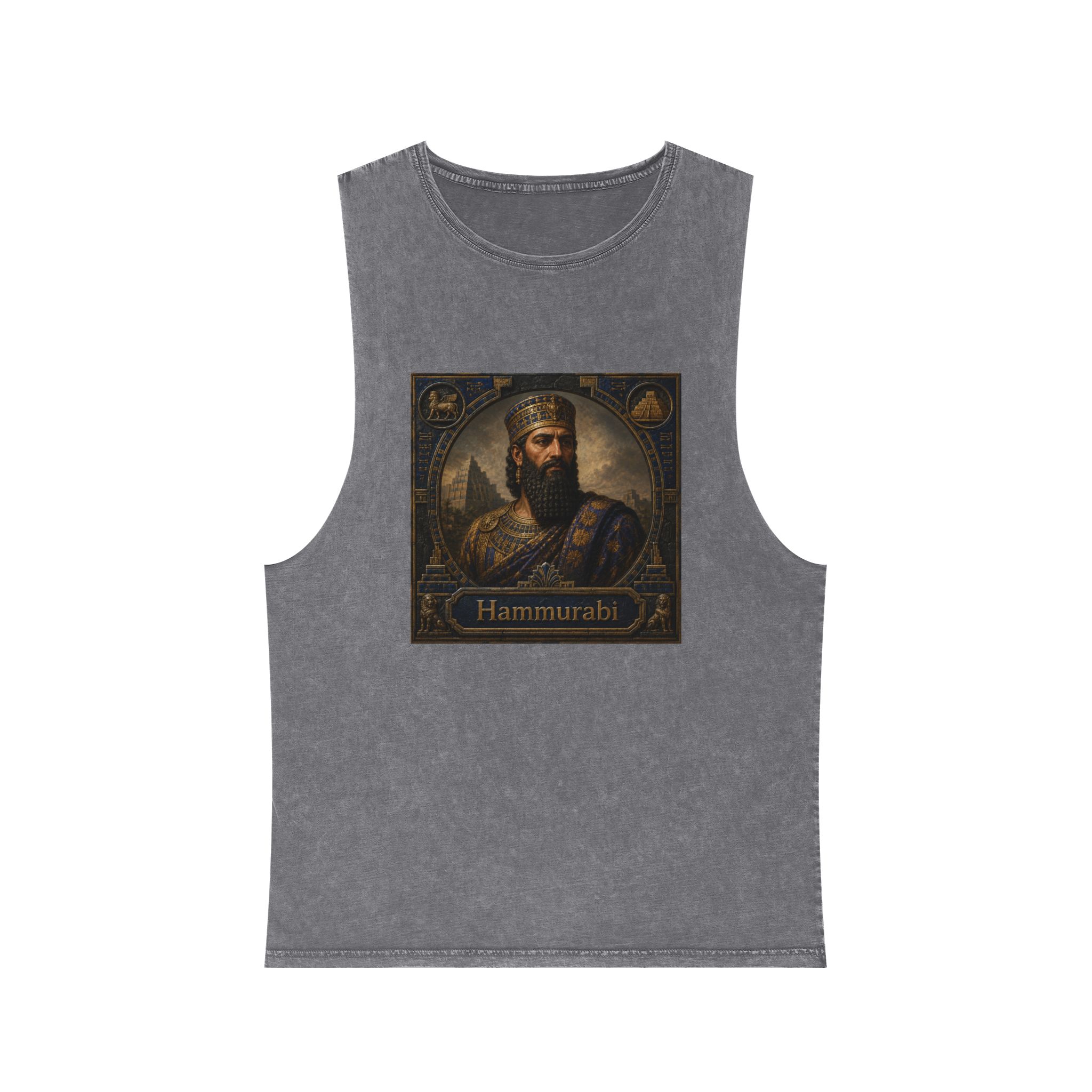 Hammurabi Unisex Stonewash Tank Top - Image 9