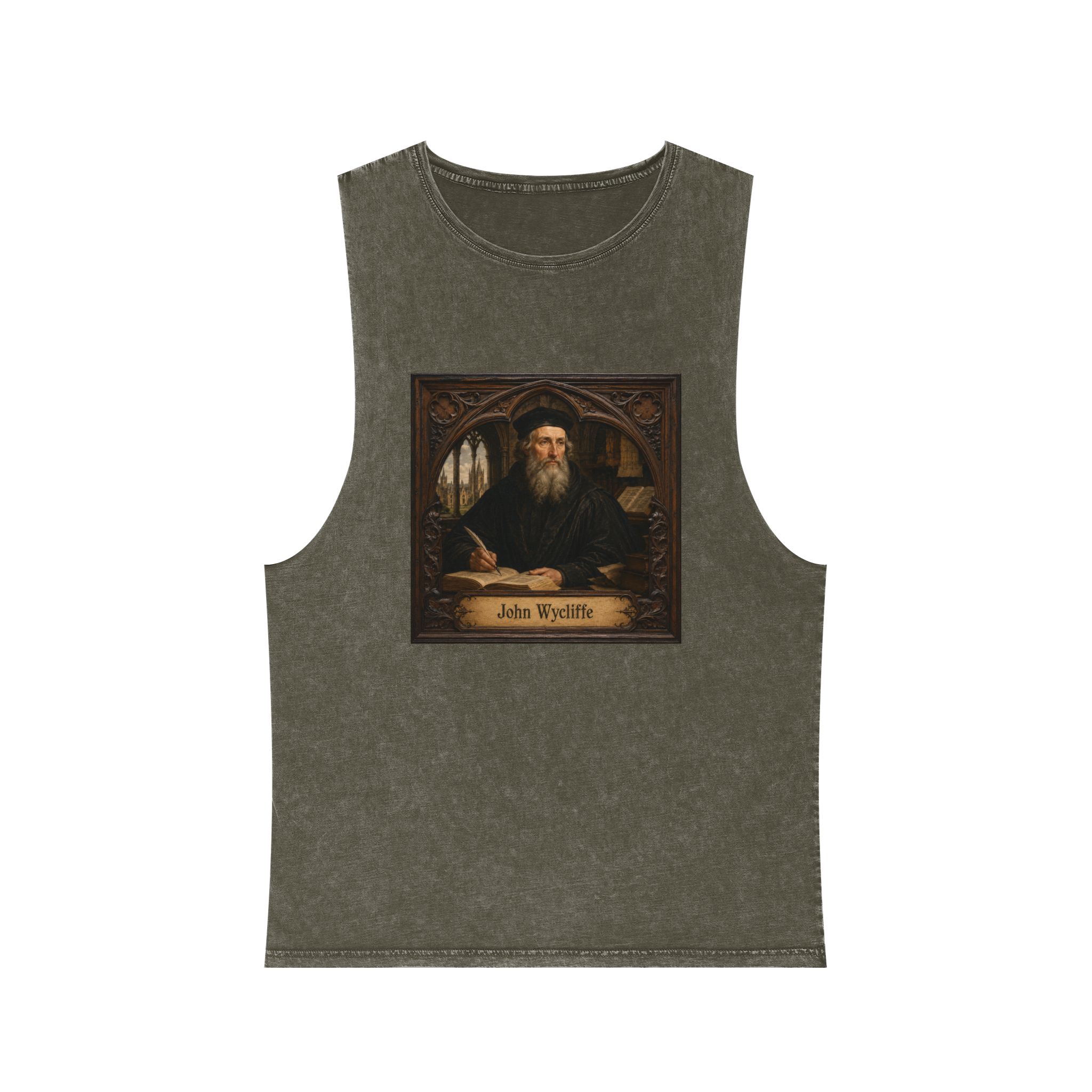 John Wycliffe Unisex Stonewash Tank Top - Image 5