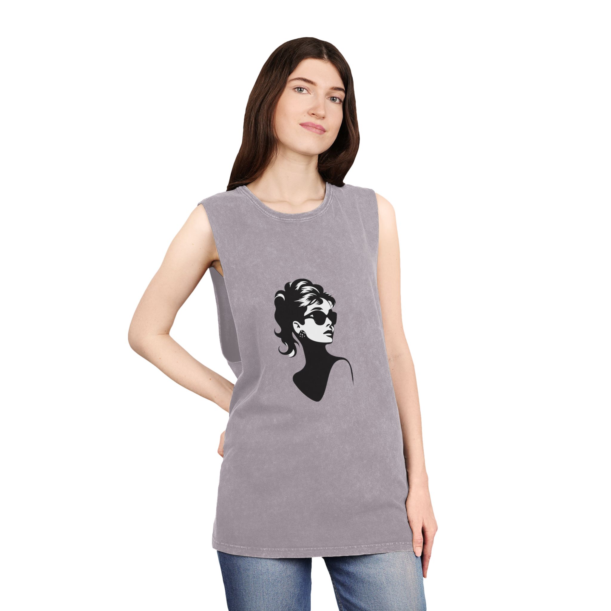 Audrey Hepburn Unisex Stonewash Tank Top - Image 20