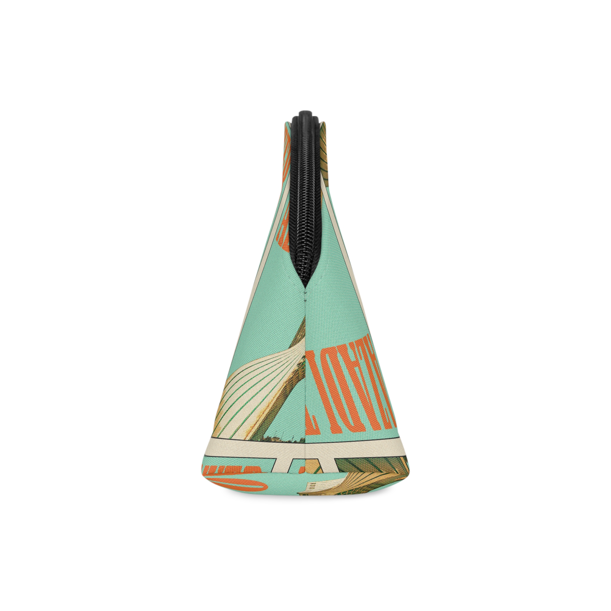 Azadi Tower Retro Travel Poster Makeup Bag - Image 4