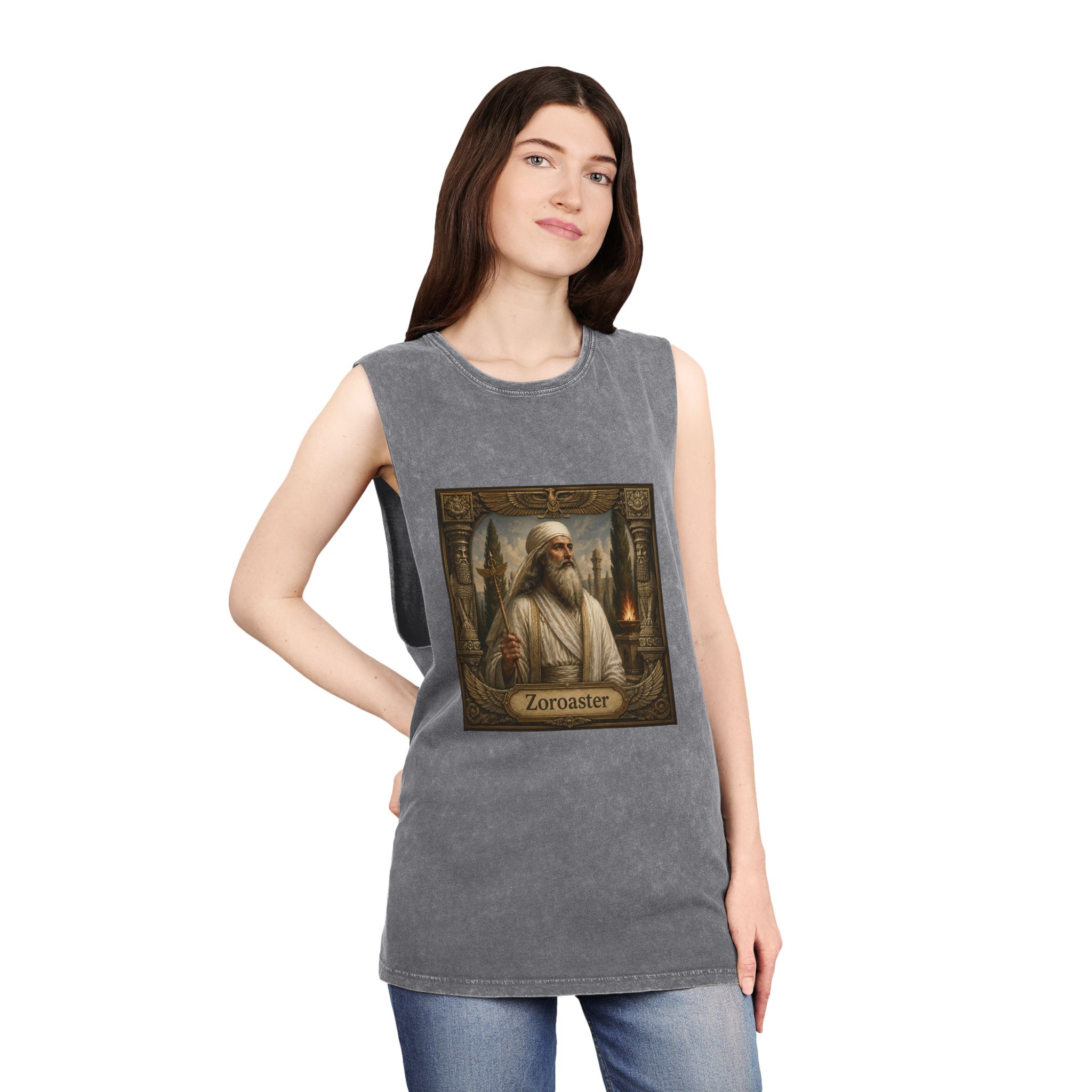 Zoroaster Unisex Stonewash Tank Top - Image 12