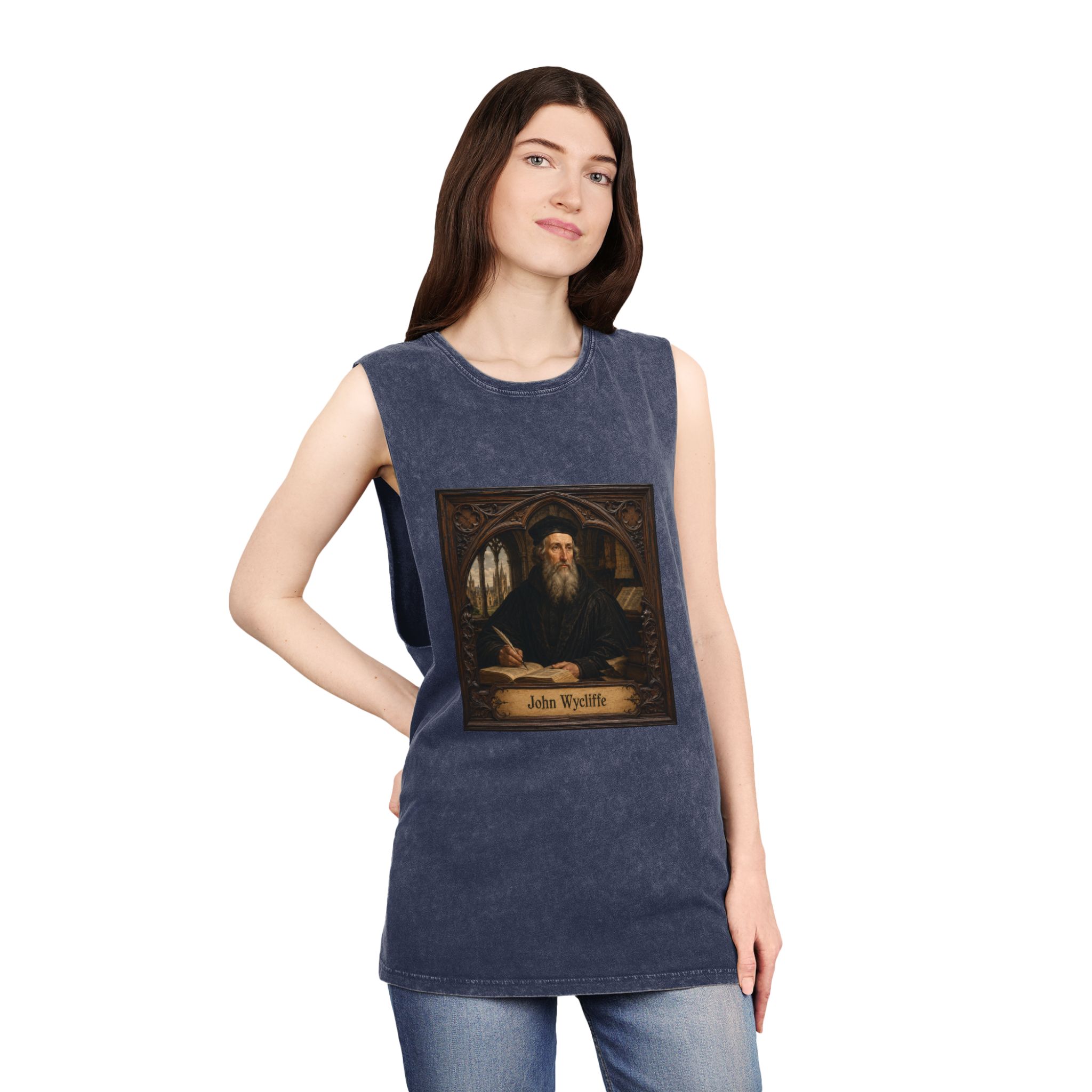 John Wycliffe Unisex Stonewash Tank Top - Image 16