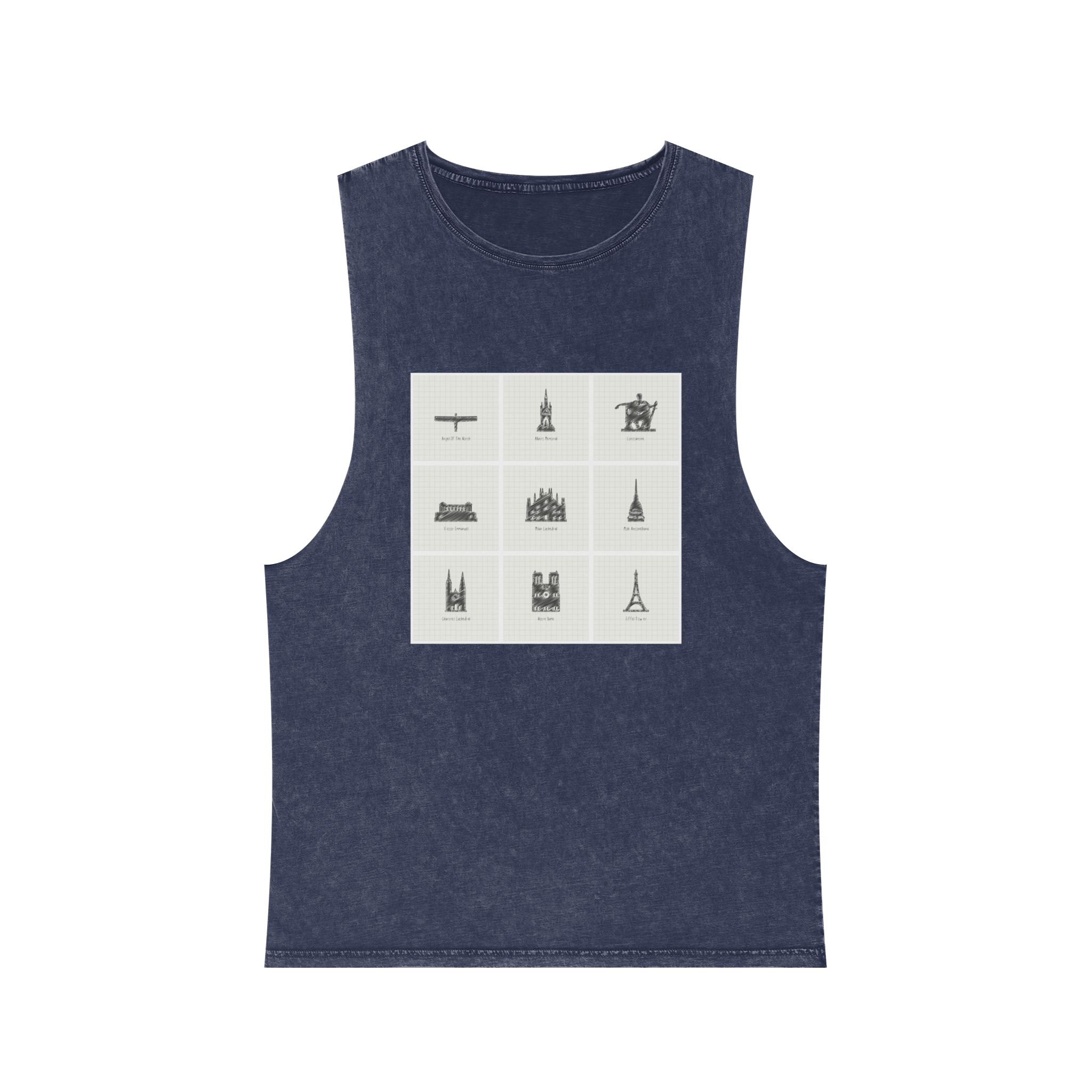 Historical Design A98AD2 Unisex Stonewash Tank Top - Image 13