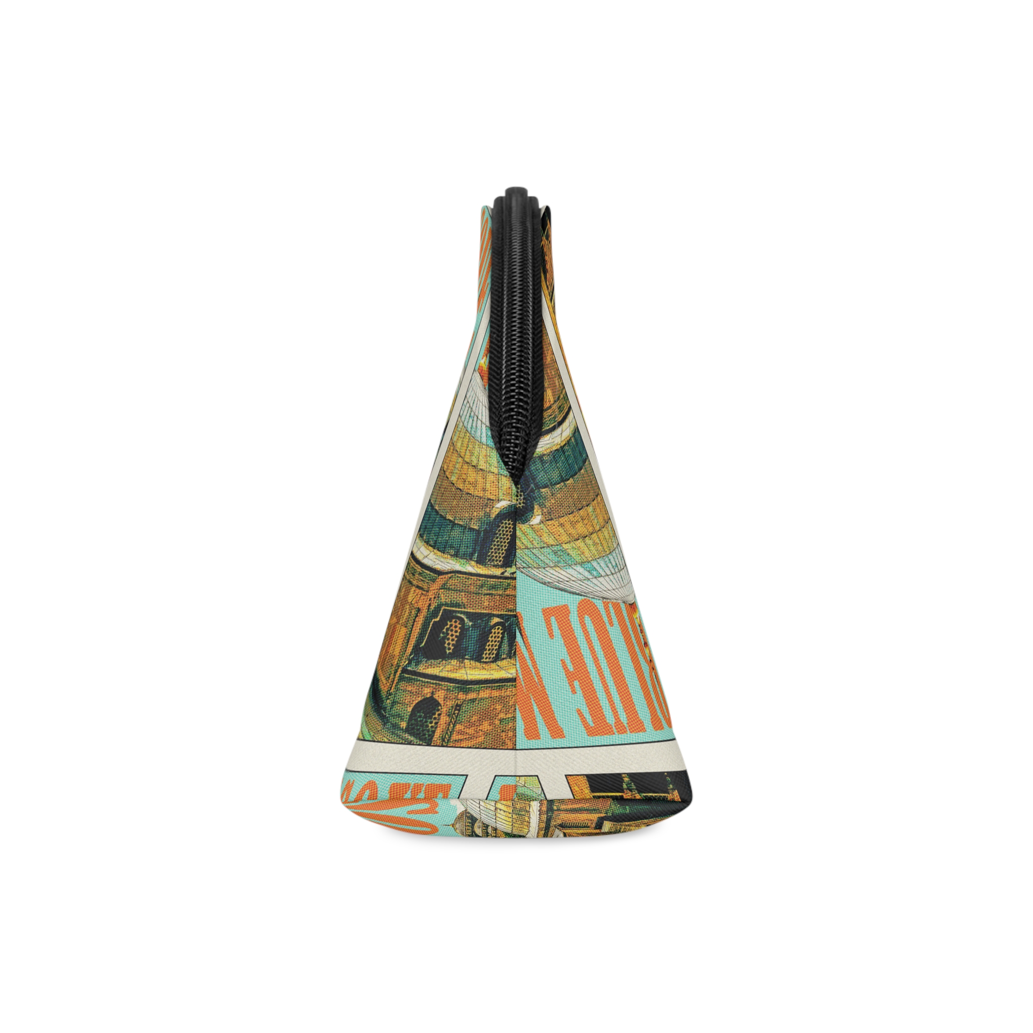 Blue Mosque Retro Travel Poster (1) Makeup Bag - Image 4
