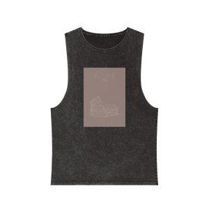 Poster City Rome Brown Unisex Stonewash Tank Top