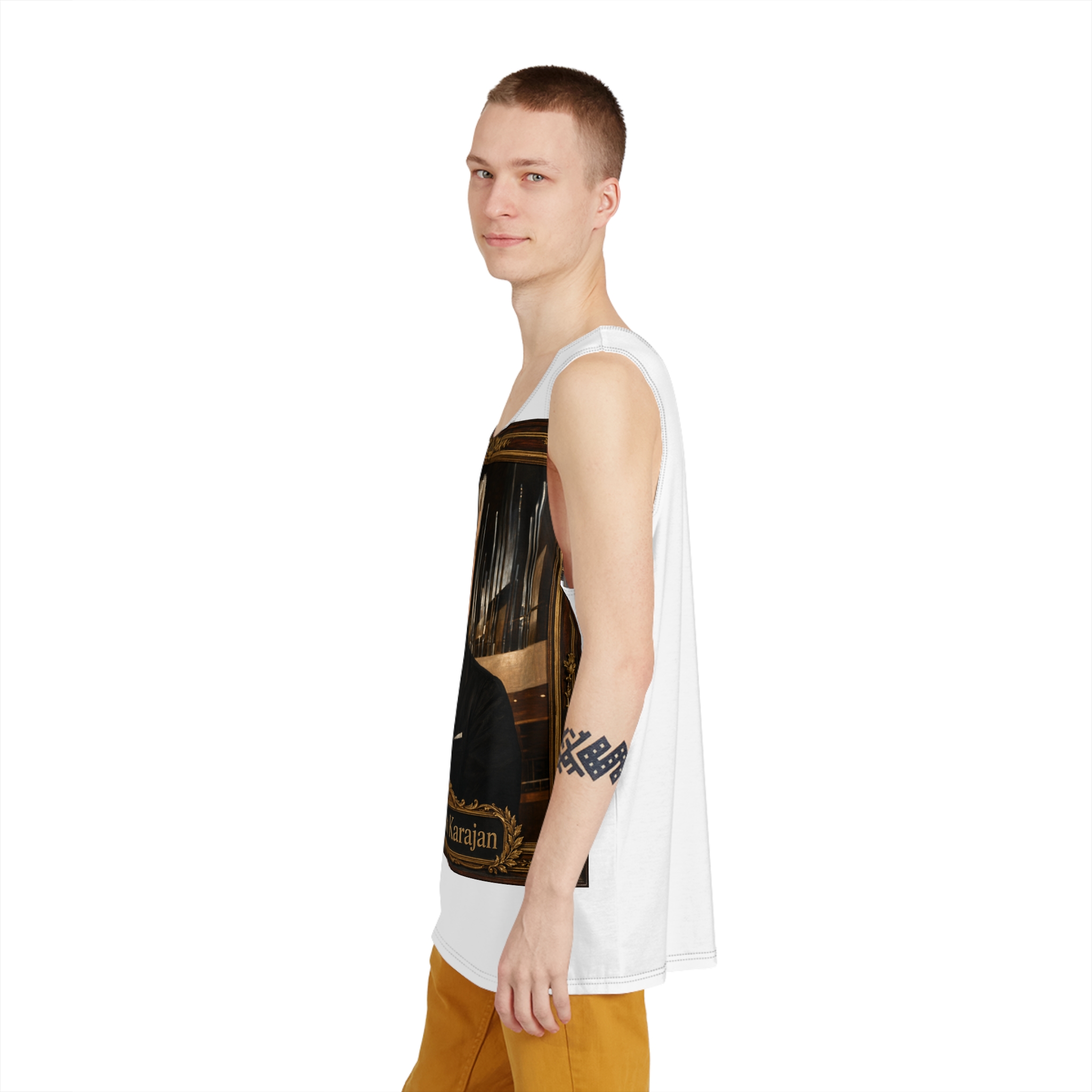 History Shopping 896 Herbert von Karajan Mens Tank Aop