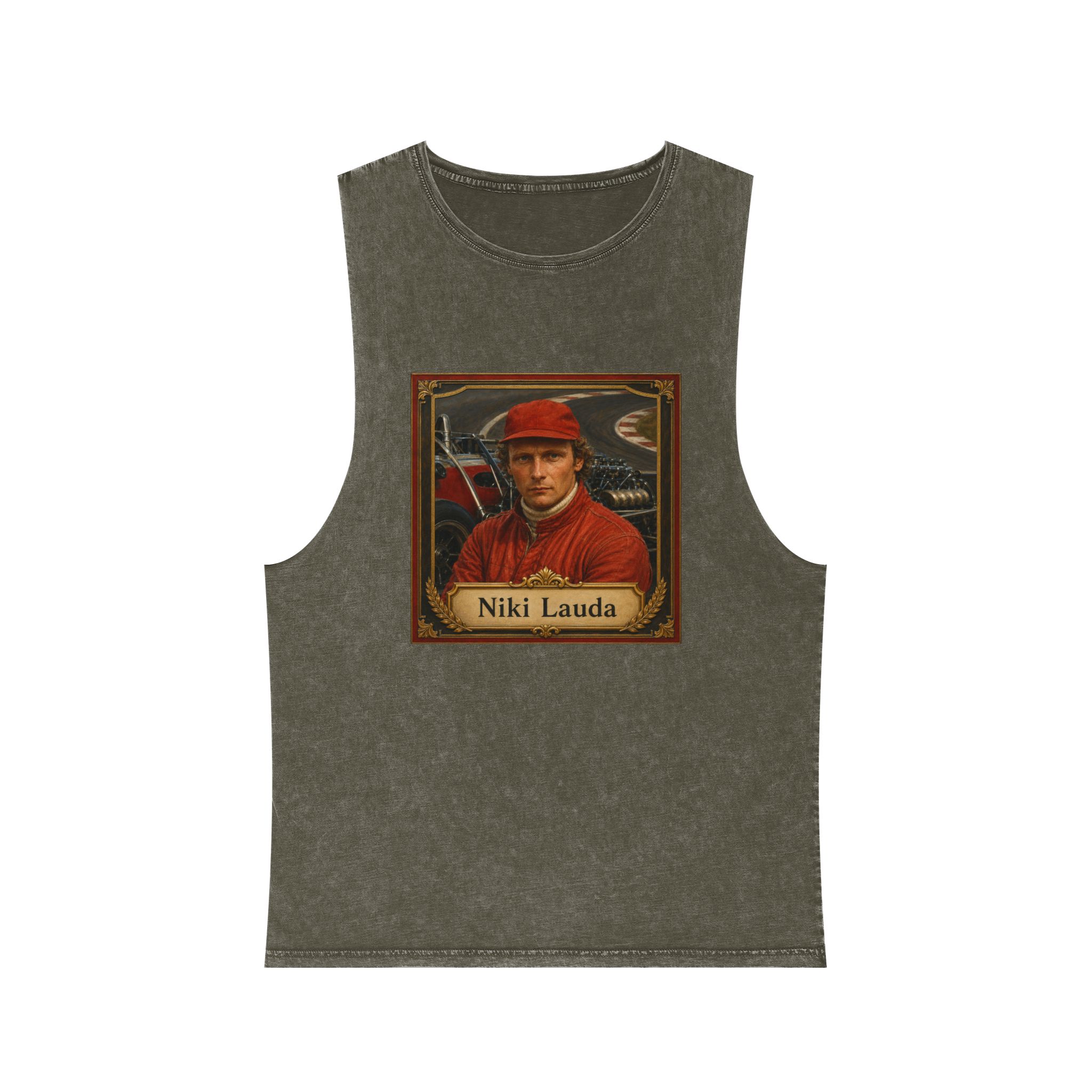 Niki Lauda Unisex Stonewash Tank Top - Image 5