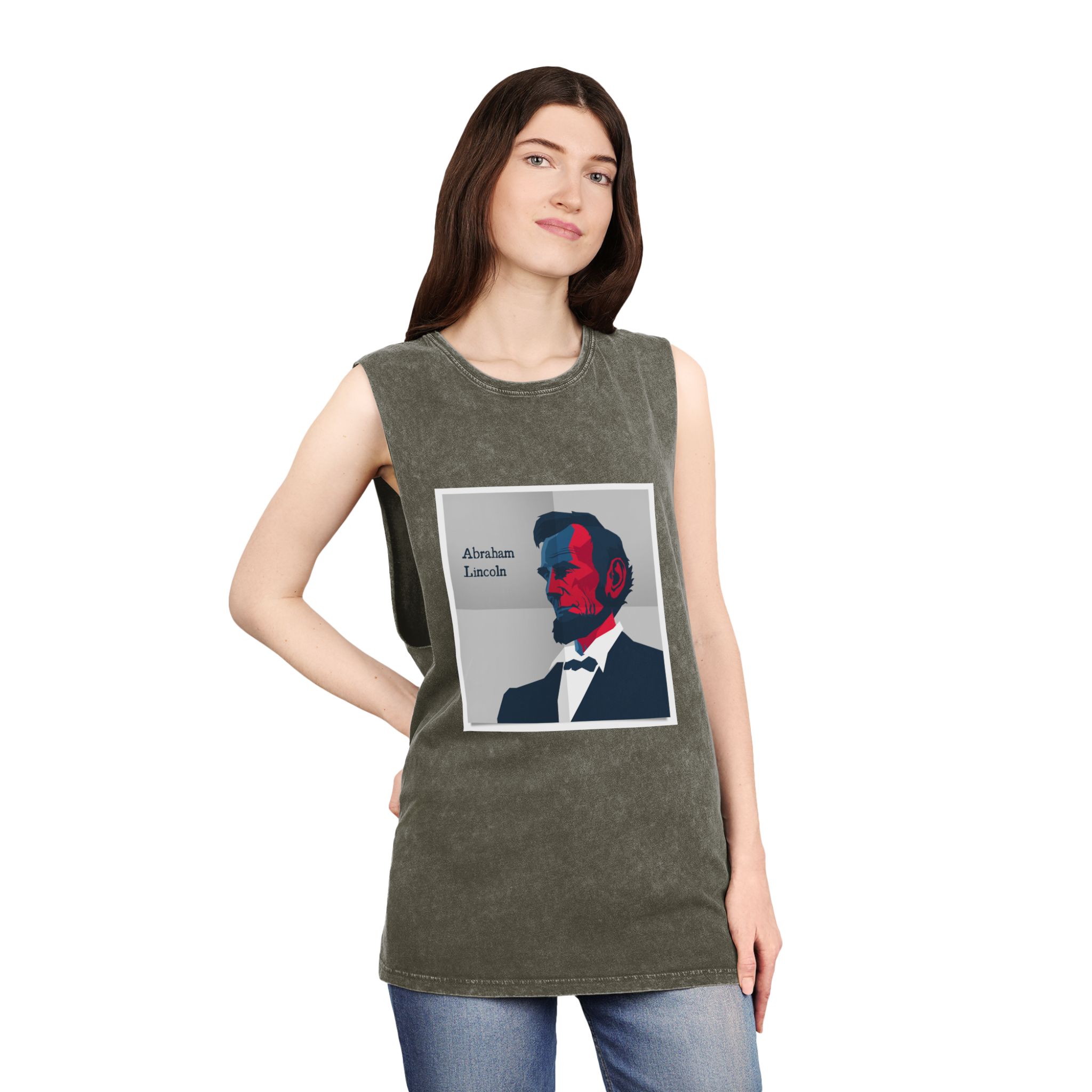 Historical Design 235DEF Unisex Stonewash Tank Top - Image 8