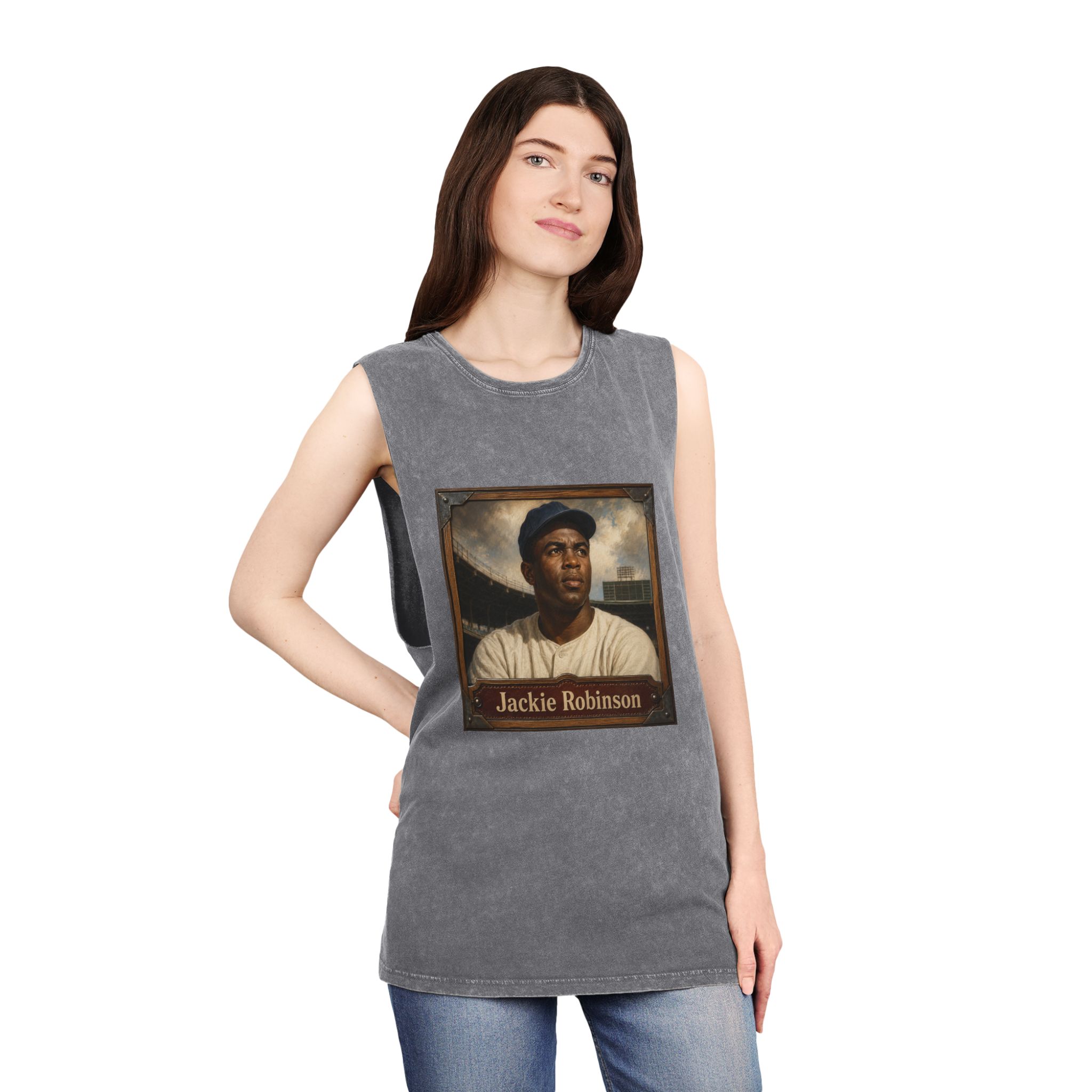 Jackie Robinson Unisex Stonewash Tank Top - Image 12