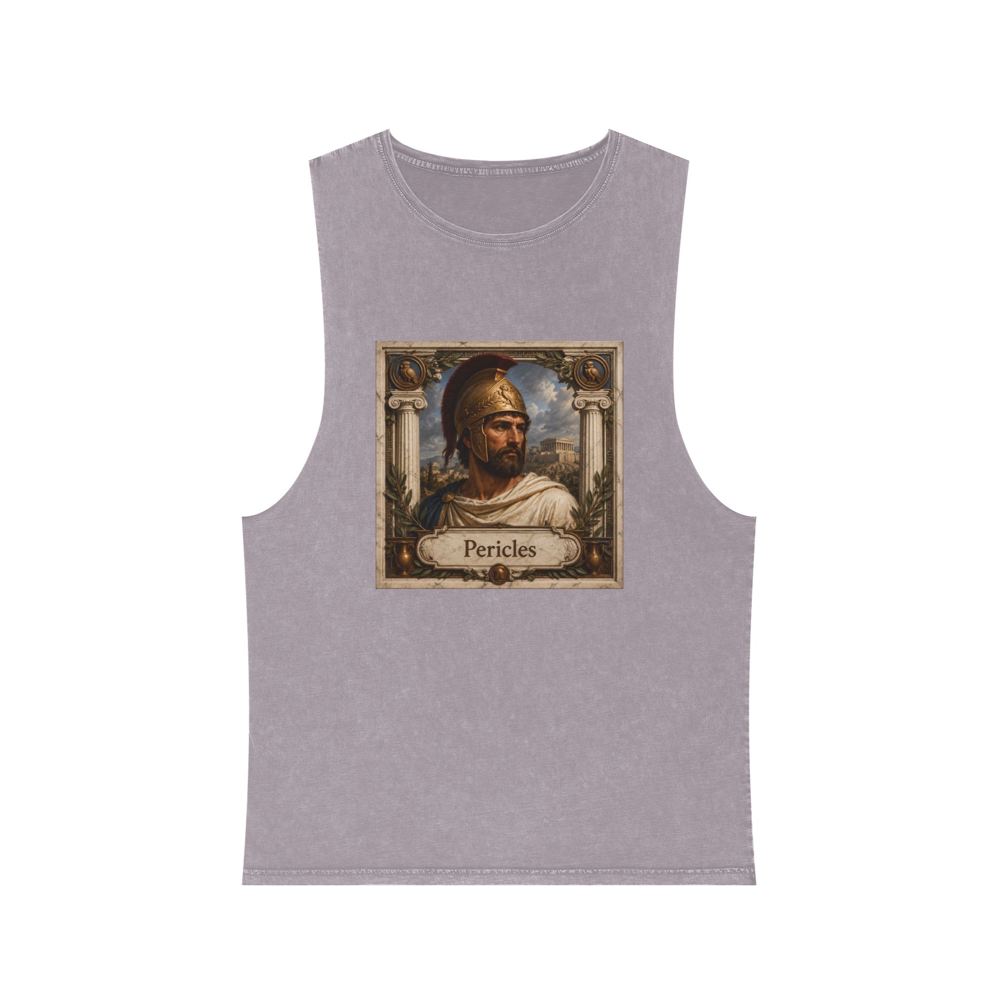 Pericles Unisex Stonewash Tank Top - Image 17