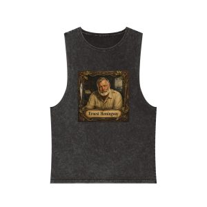 Ernest Hemingway Unisex Stonewash Tank Top